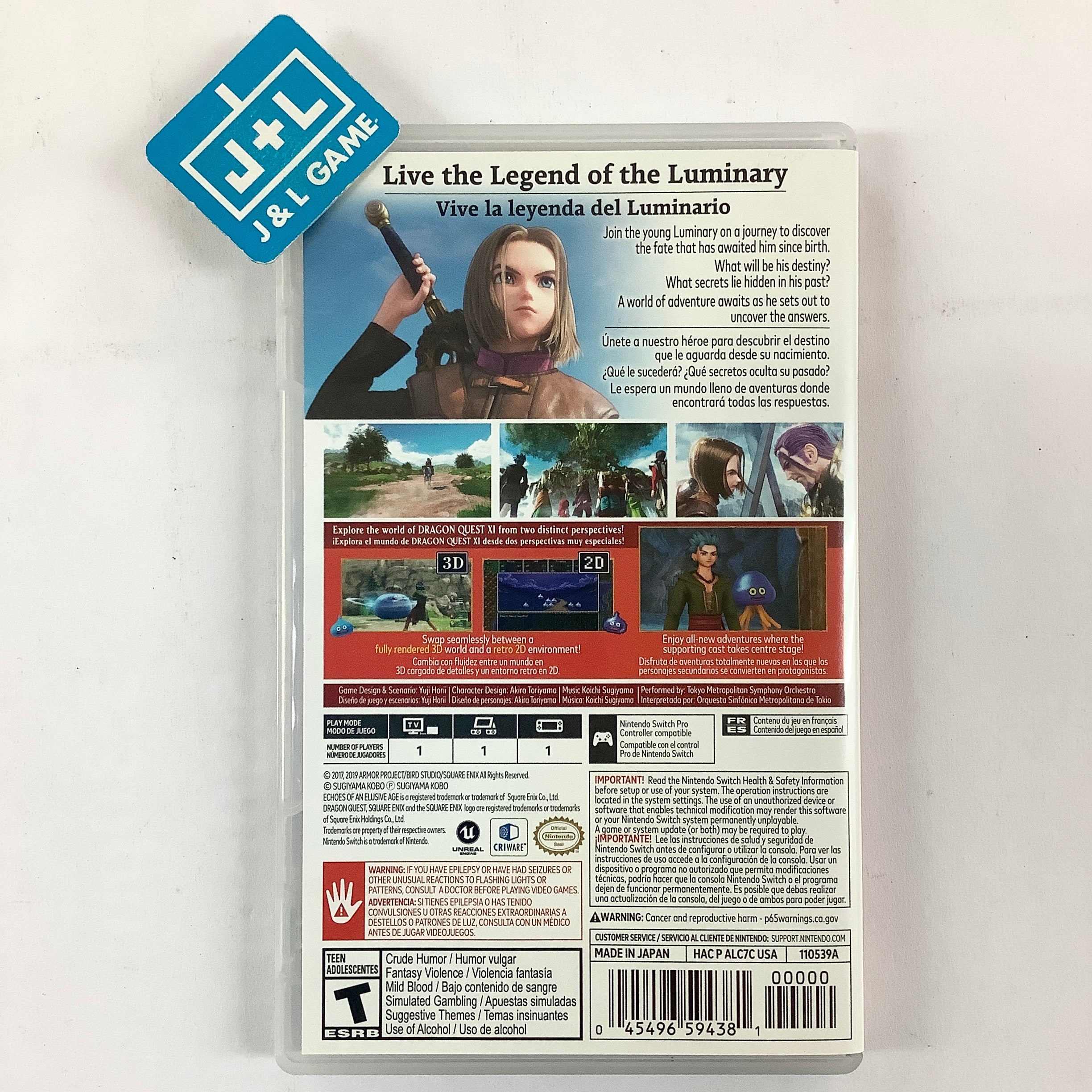 Dragon Quest XI S: Echoes of an Elusive Age - Definitive Edition - (NSW) Nintendo Switch [Pre-Owned] Video Games Square Enix   