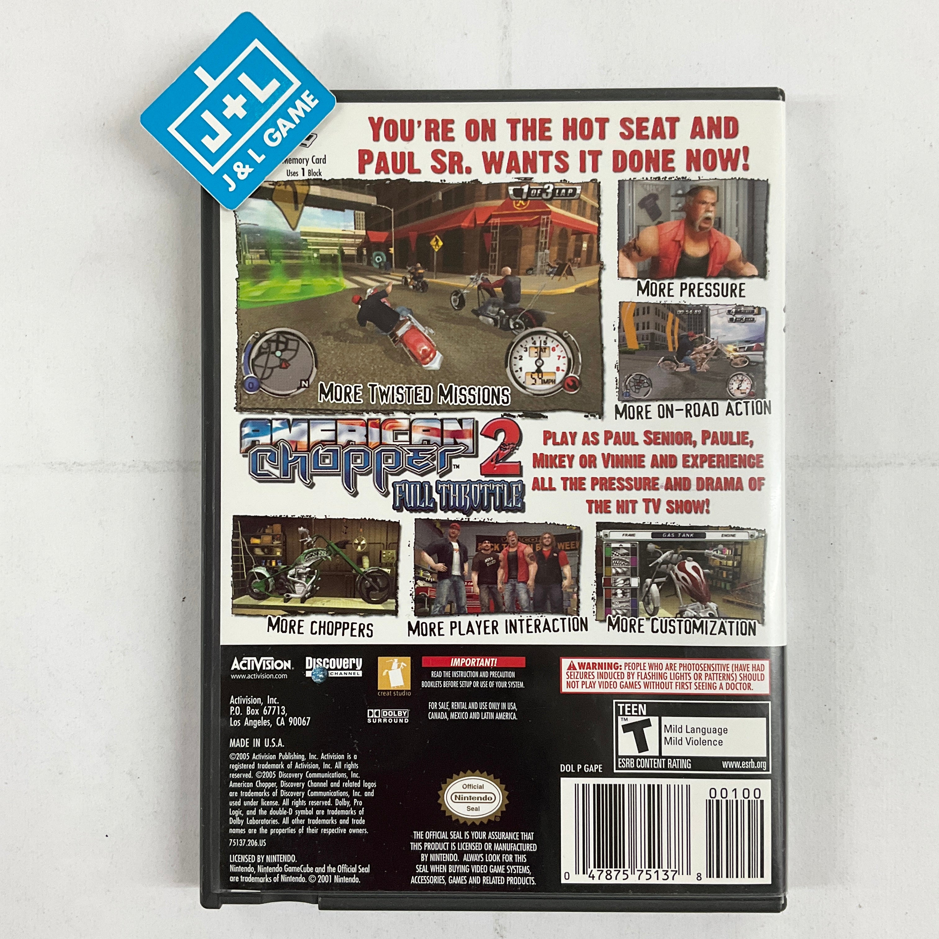 American Chopper 2: Full Throttle - (GC) GameCube [Pre-Owned] Video Games Activision   