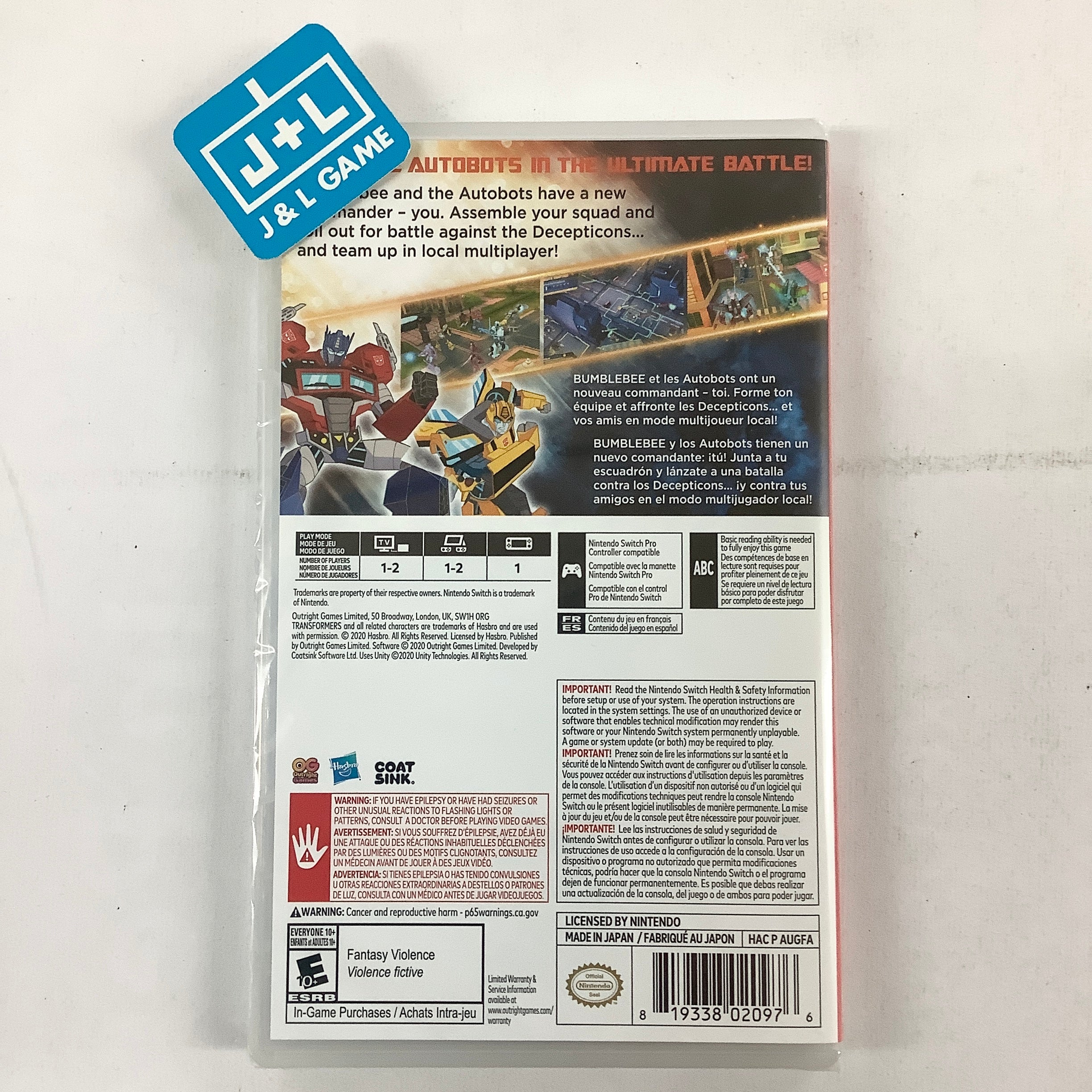 Transformers: Battlegrounds - (NSW) Nintendo Switch Video Games Outright Games   