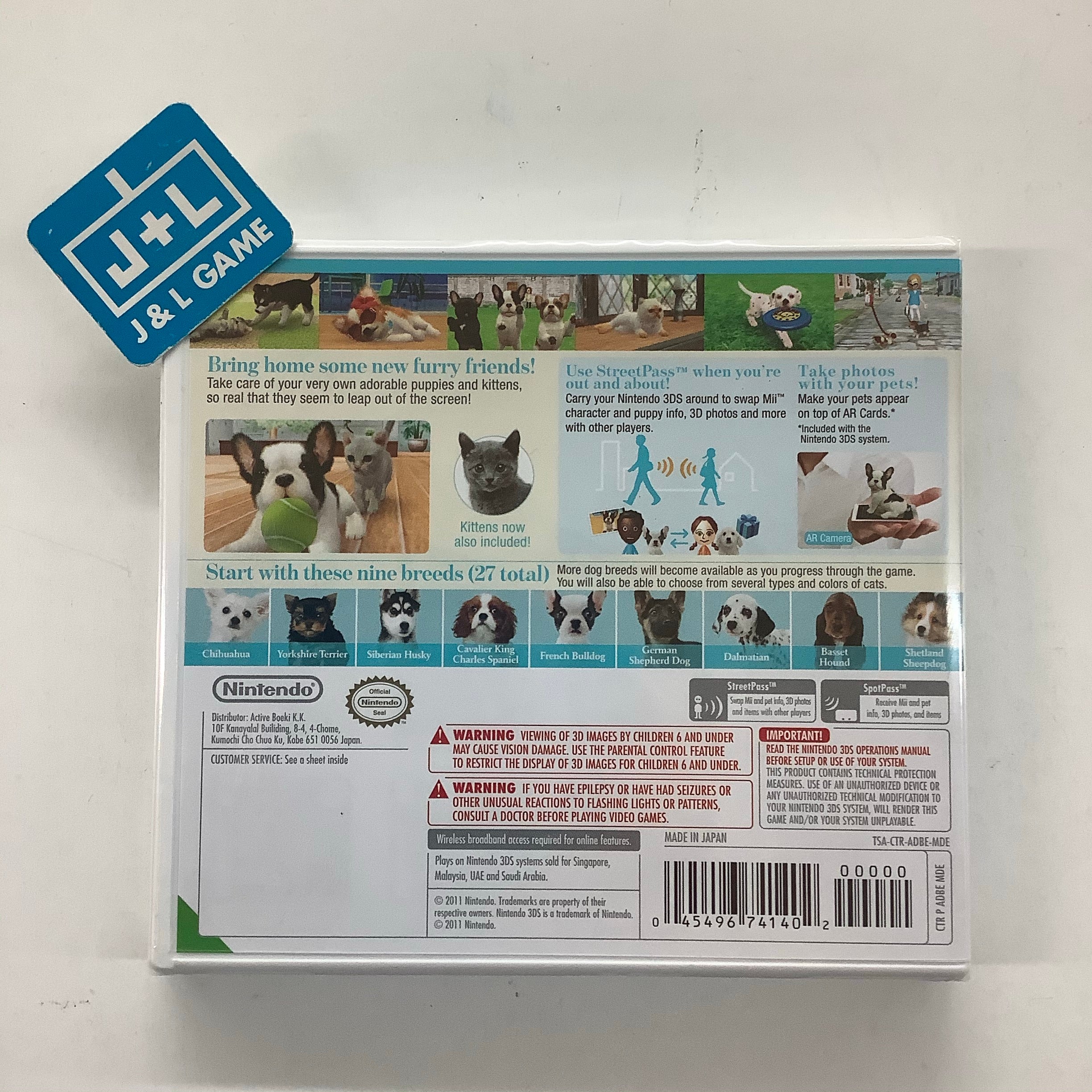 Nintendogs + Cats: French Bulldog & New Friends - Nintendo 3DS ( World Edition ) Video Games Nintendo   