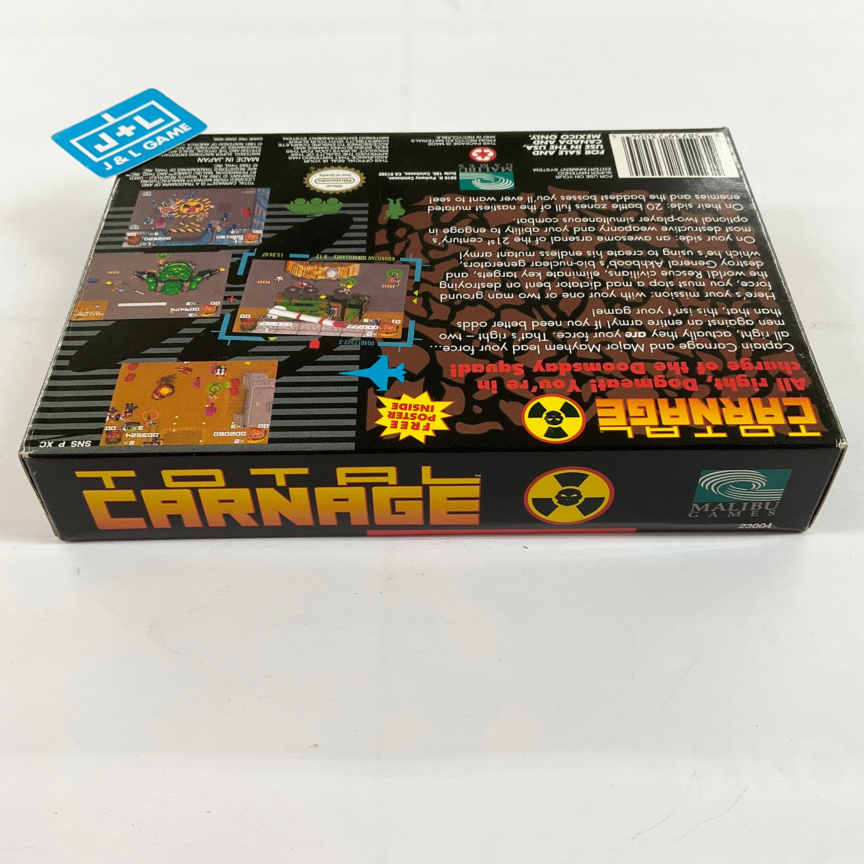 Total Carnage - (SNES) Super Nintendo [Pre-Owned] Video Games Malibu   
