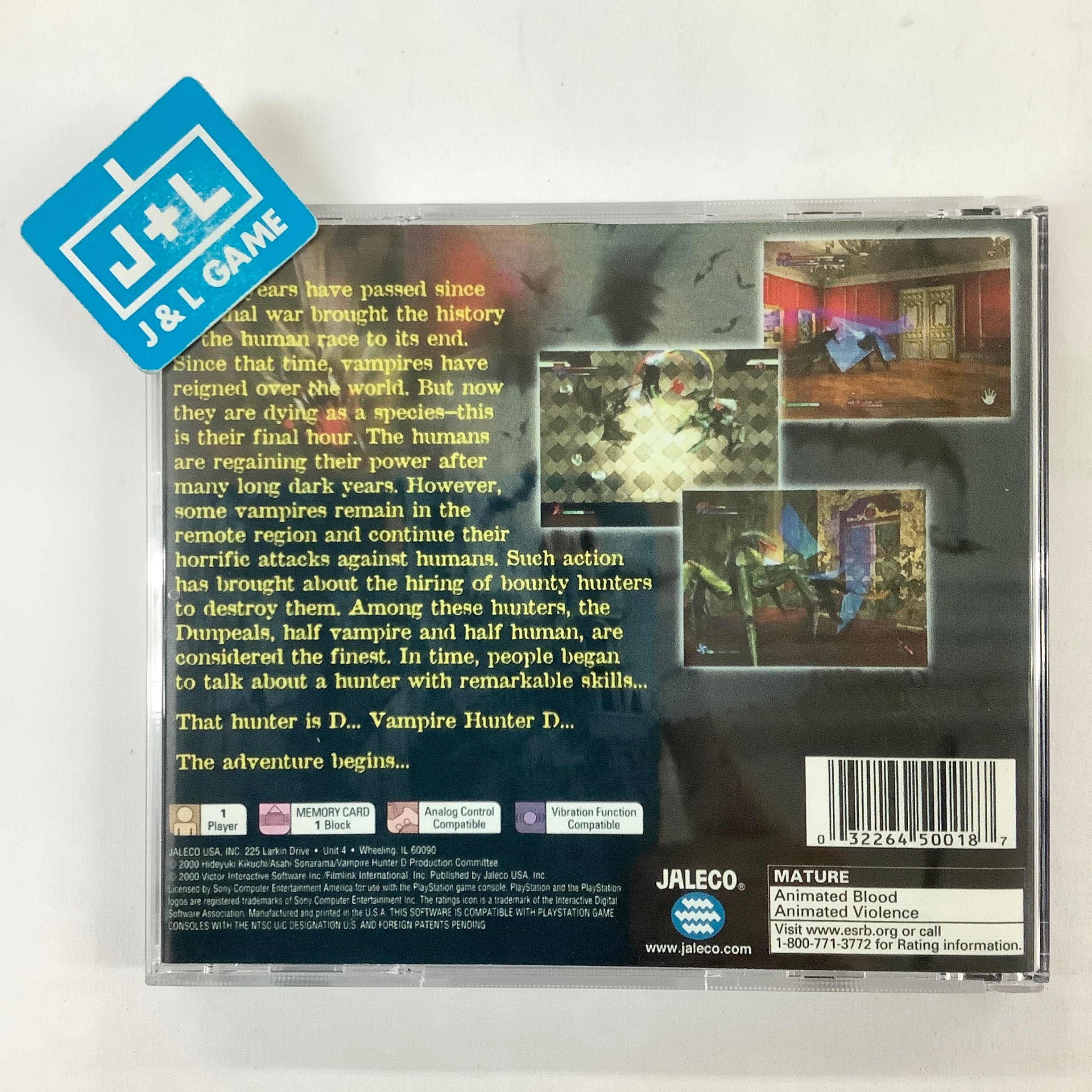 Vampire Hunter D - (PS1) PlayStation 1 [Pre-Owned] Video Games Jaleco Entertainment   