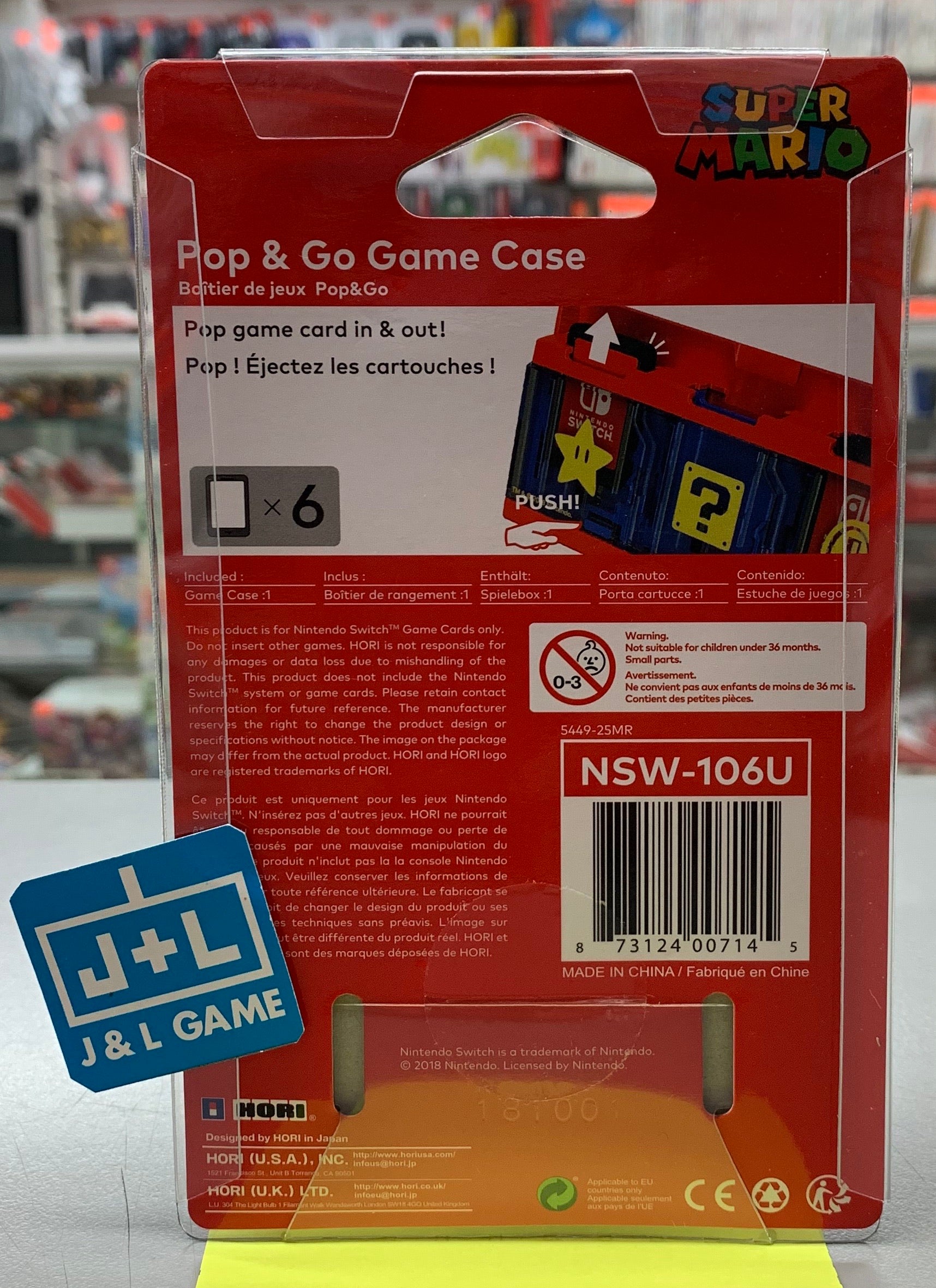 HORI Pop & Go Game Case (Mario) - (NSW) Nintendo Switch Accessories Hori   