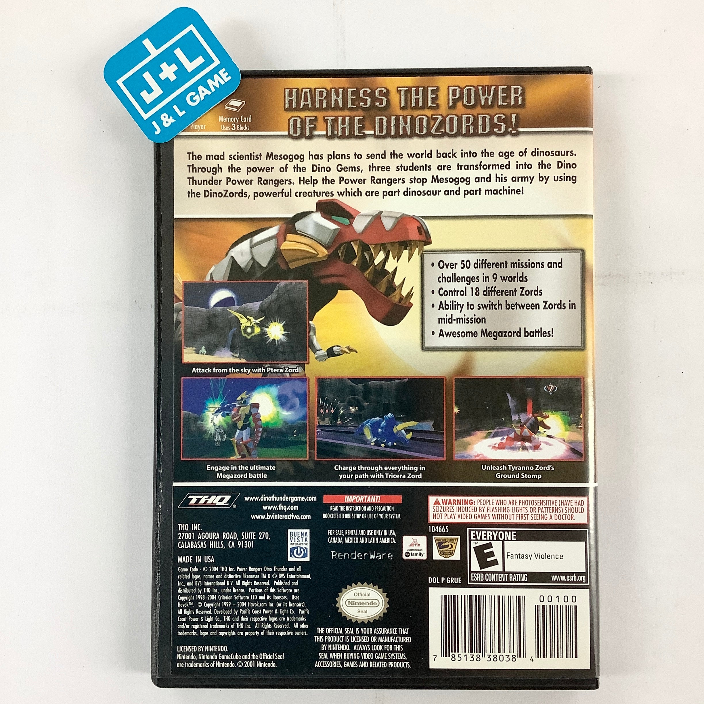 Power Rangers: Dino Thunder - (GC) GameCube [Pre-Owned] Video Games THQ   