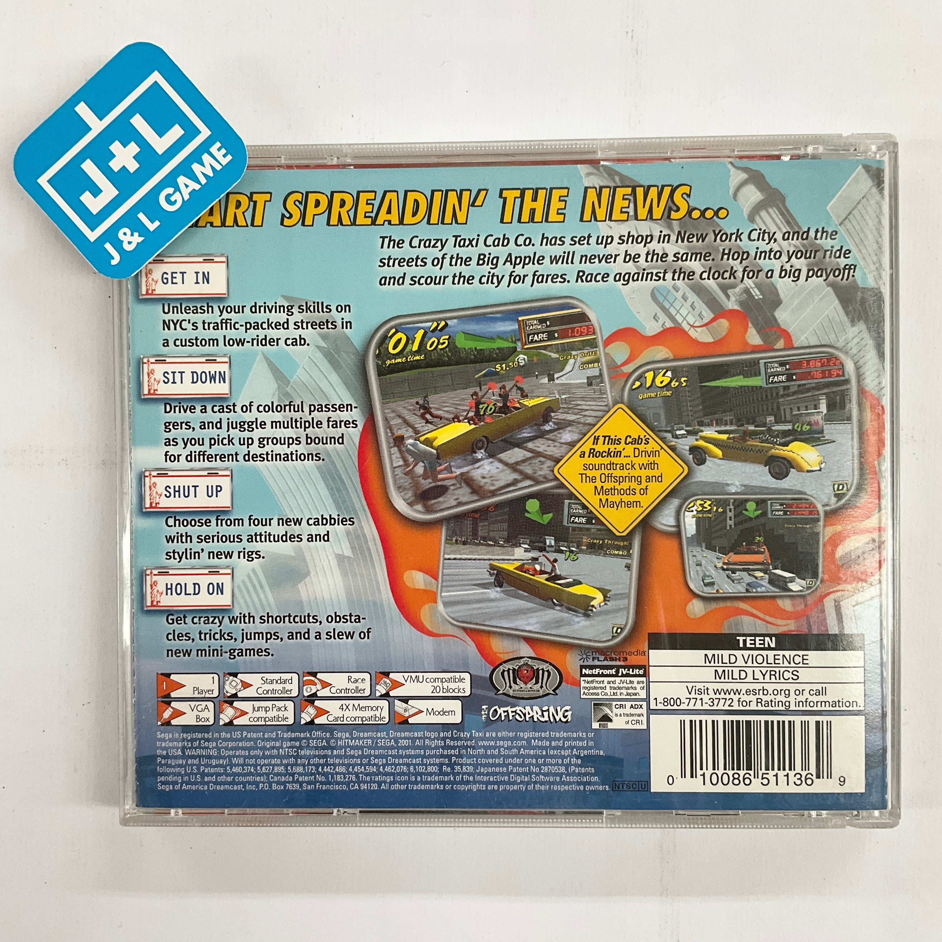 Crazy Taxi 2 - (DC) SEGA Dreamcast [Pre-Owned] | J&L Game