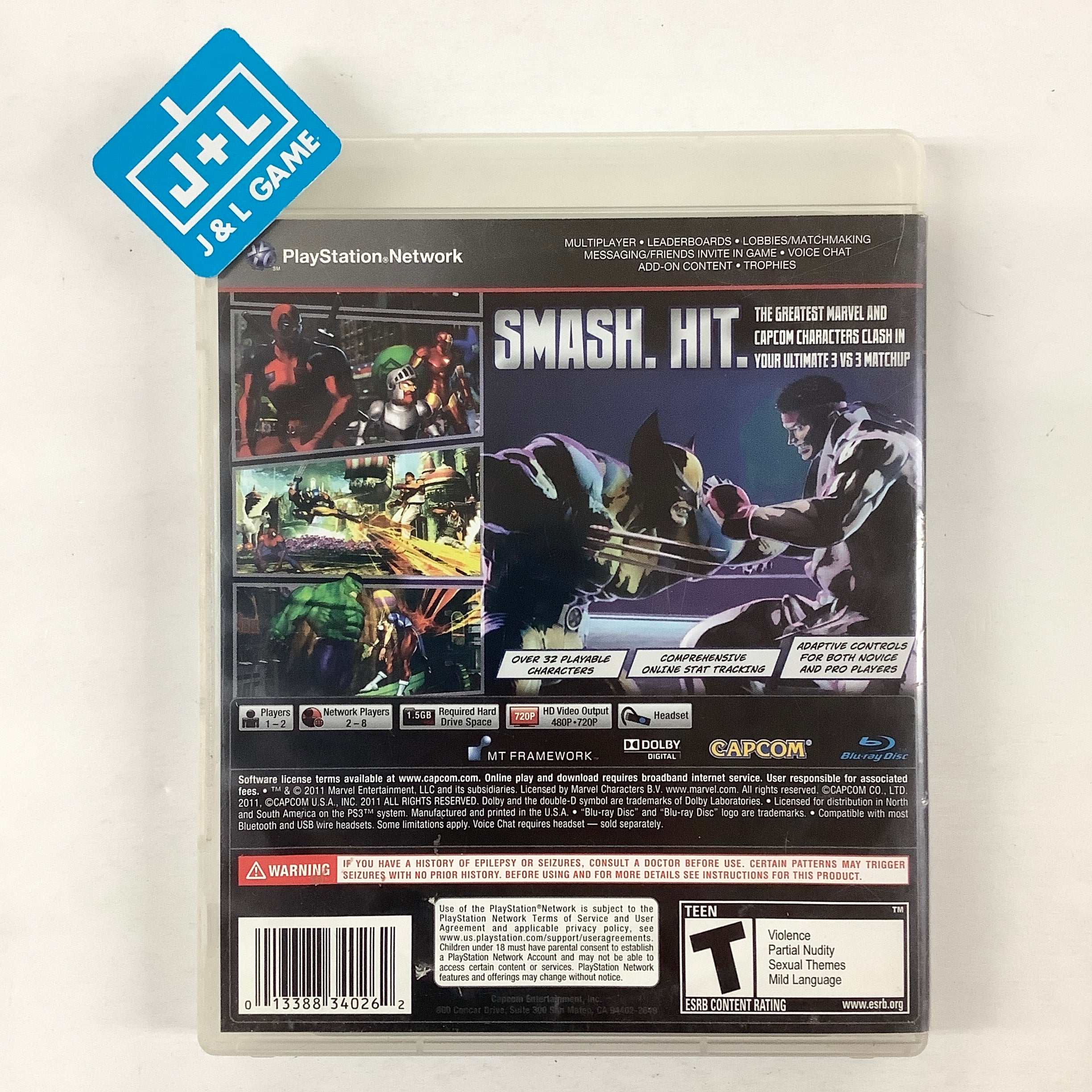 Marvel vs. Capcom 3: Fate of Two Worlds - (PS3) PlayStation 3 [Pre-Owned] Video Games Capcom   