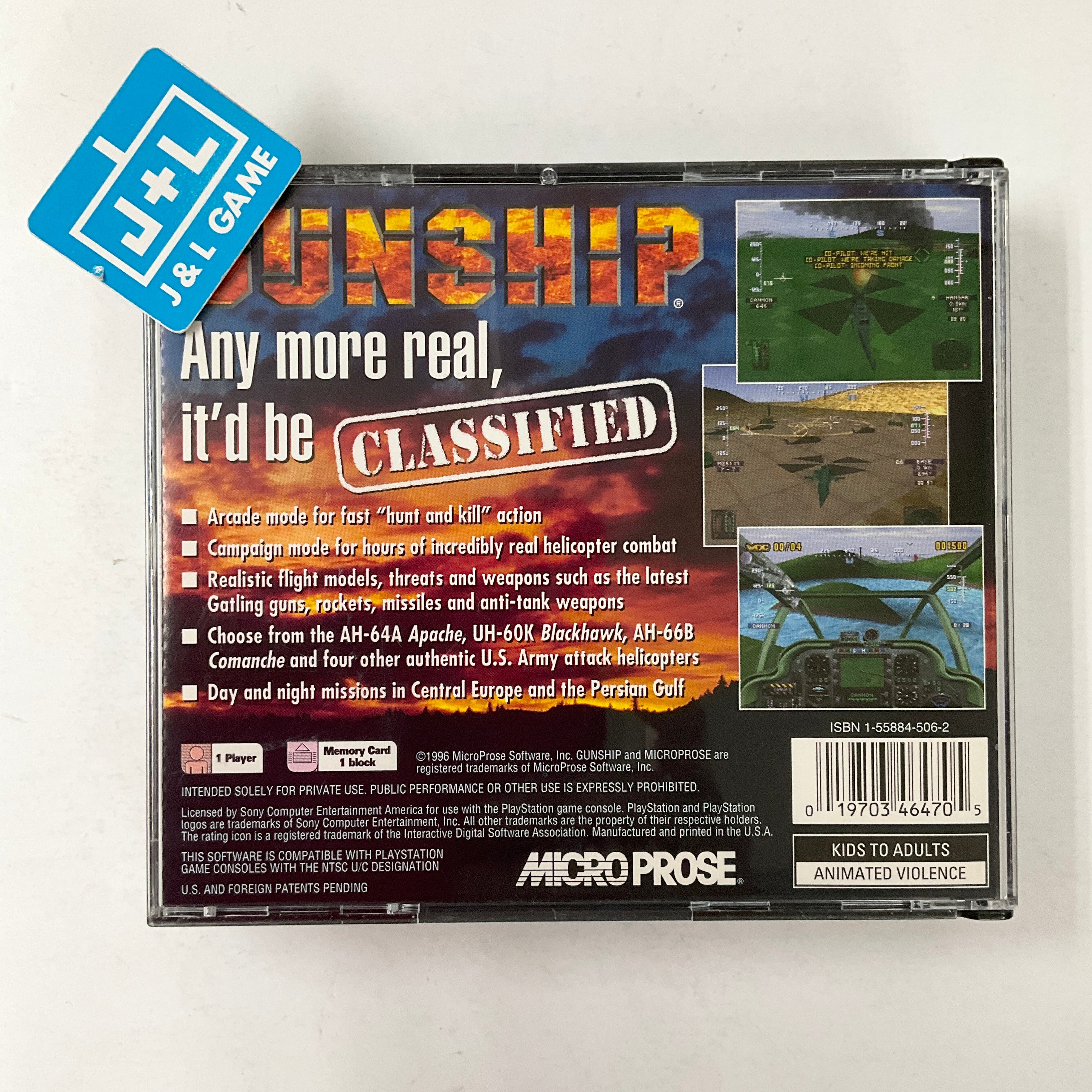 Gunship - (PS) PlayStation 1 [Pre-Owned] Video Games MicroProse   