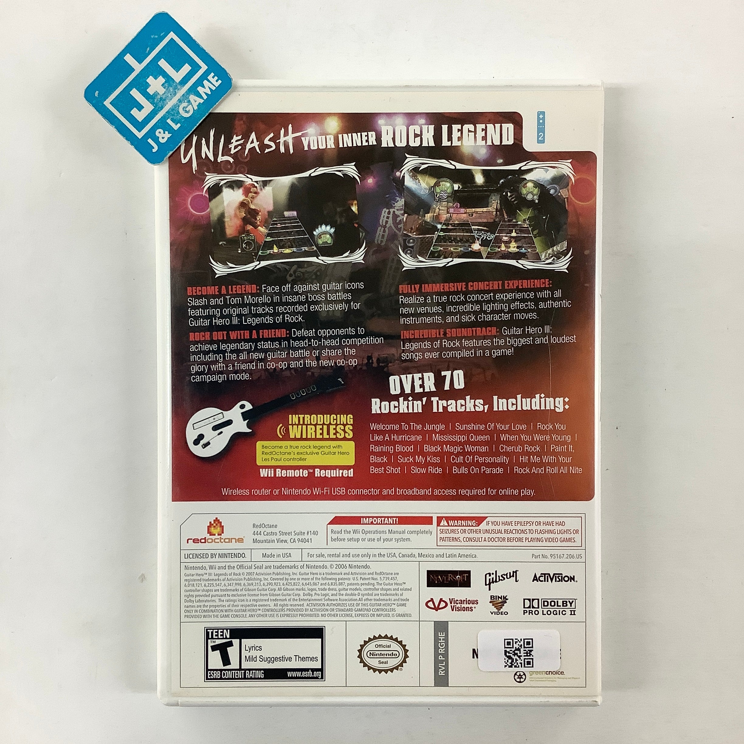 Guitar Hero III: Legends of Rock (Game Only) - Nintendo Wii [Pre-Owned] Video Games ACTIVISION   