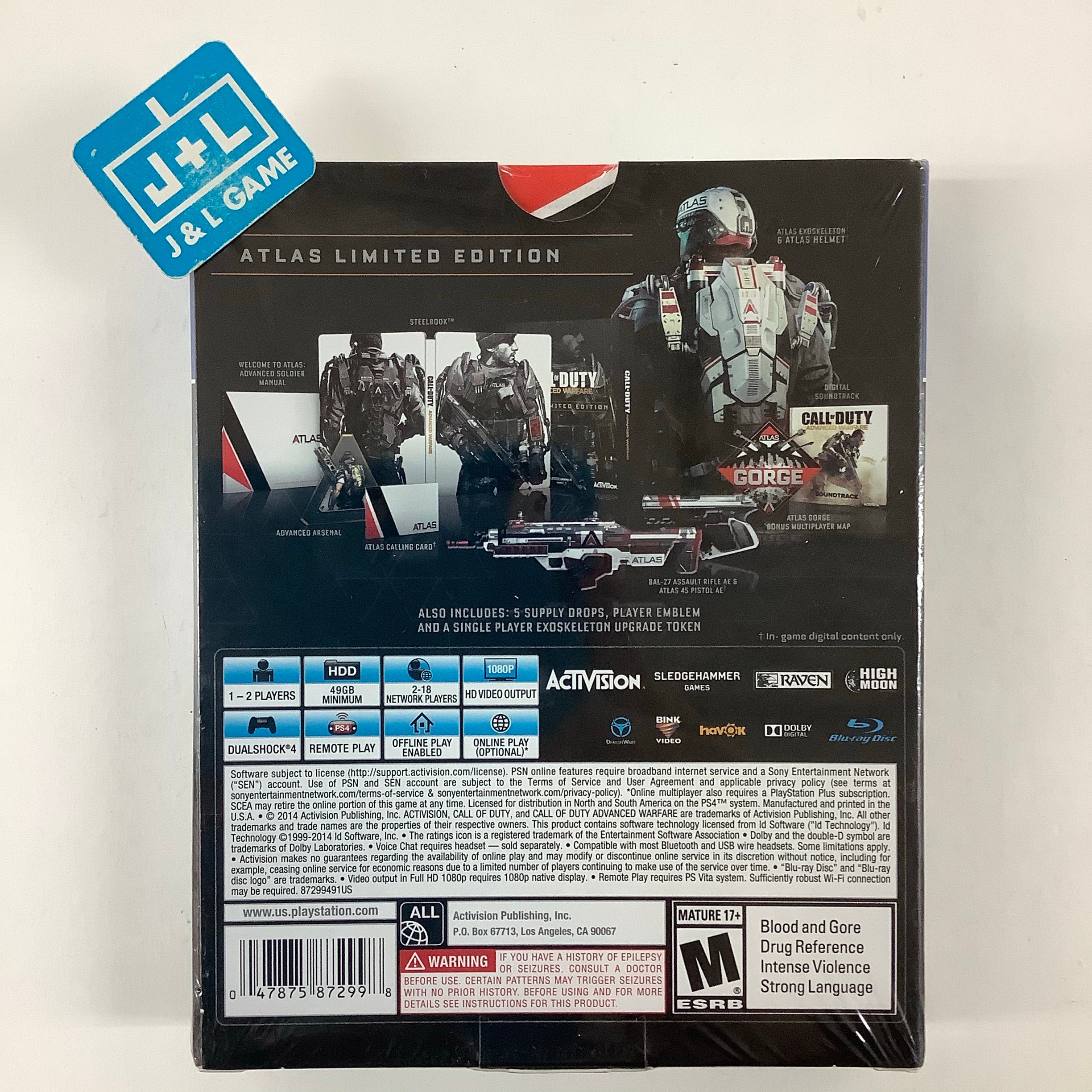 Call of Duty: Advanced Warfare (Atlas Limited Edition) - (PS4) PlayStation 4 Video Games Activision   