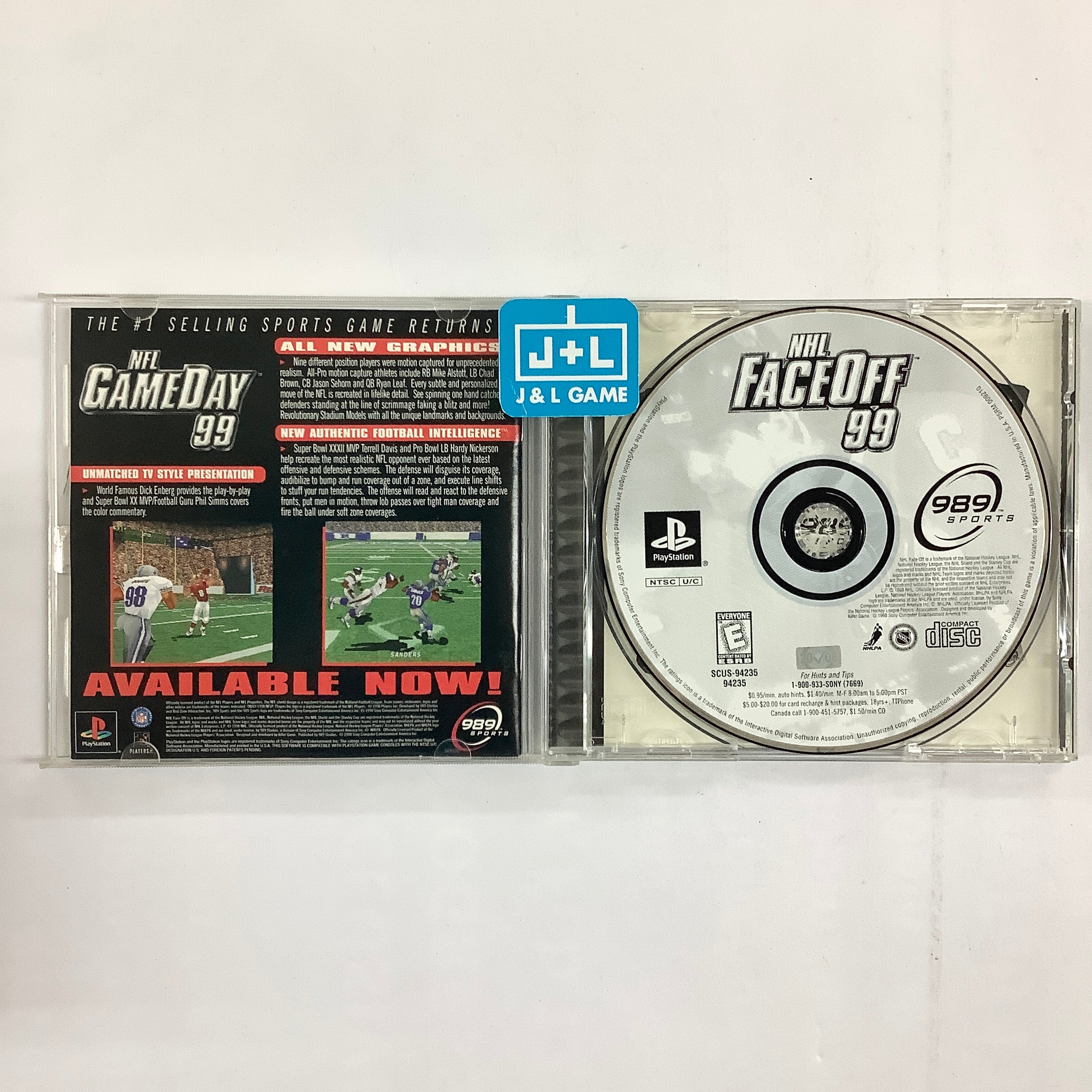 NHL FaceOff 99 - (PS1) PlayStation 1 [Pre-Owned] Video Games 989 Sports   