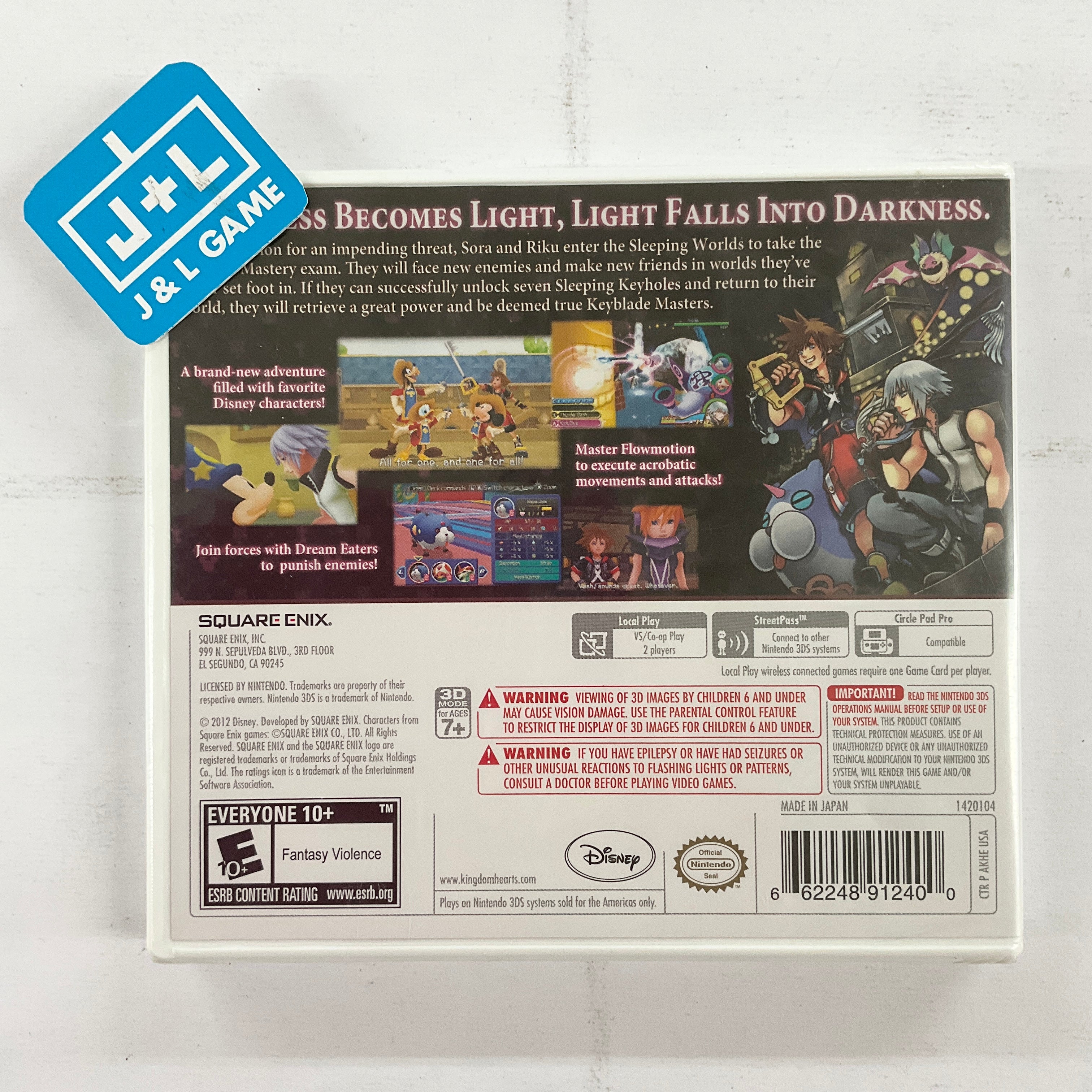 Kingdom Hearts 3D: Dream Drop Distance (Limited Edition with AR Cards) - Nintendo 3DS Video Games Square Enix   