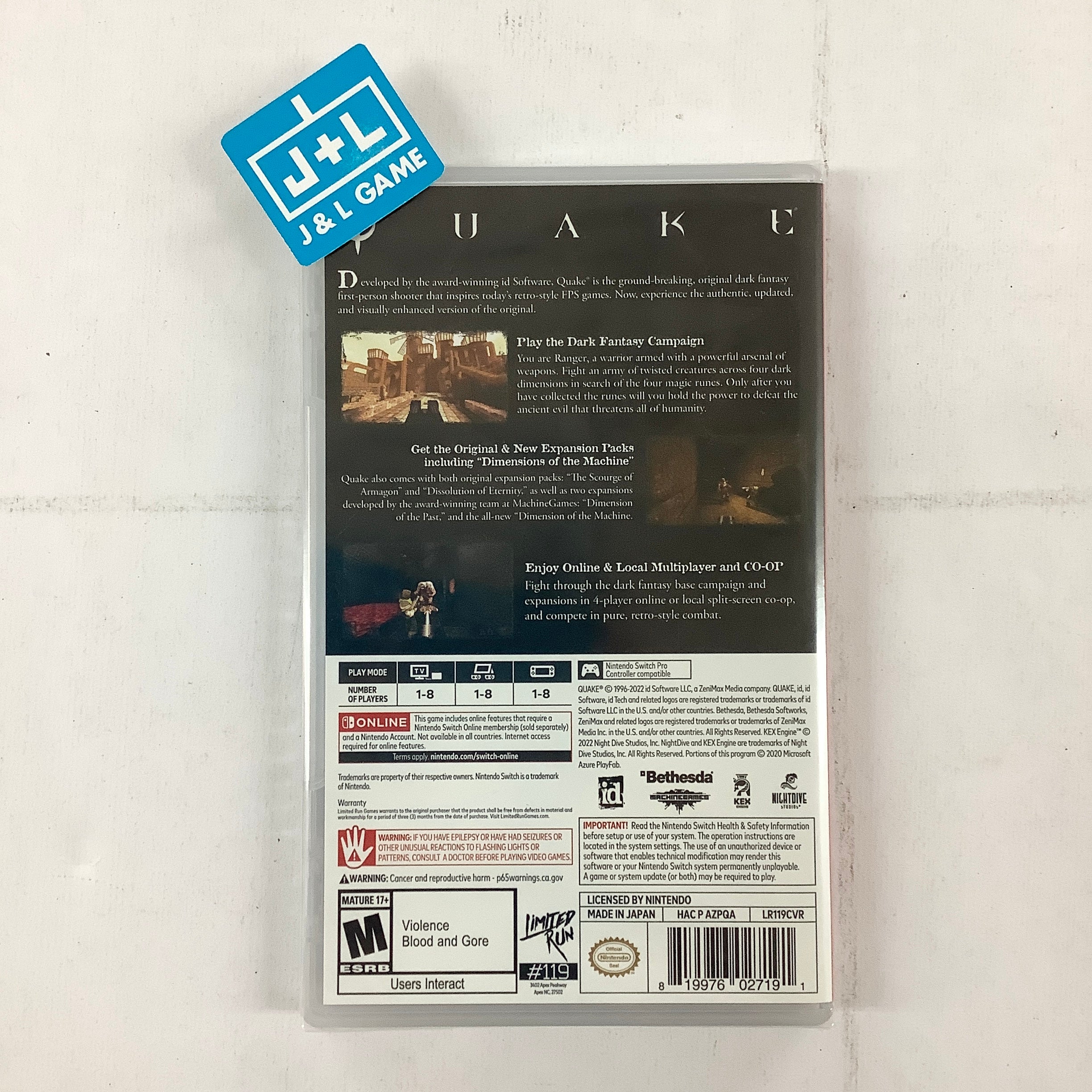 QUAKE II - SPECIAL EDITION PS4 USA NEW (GAME IN