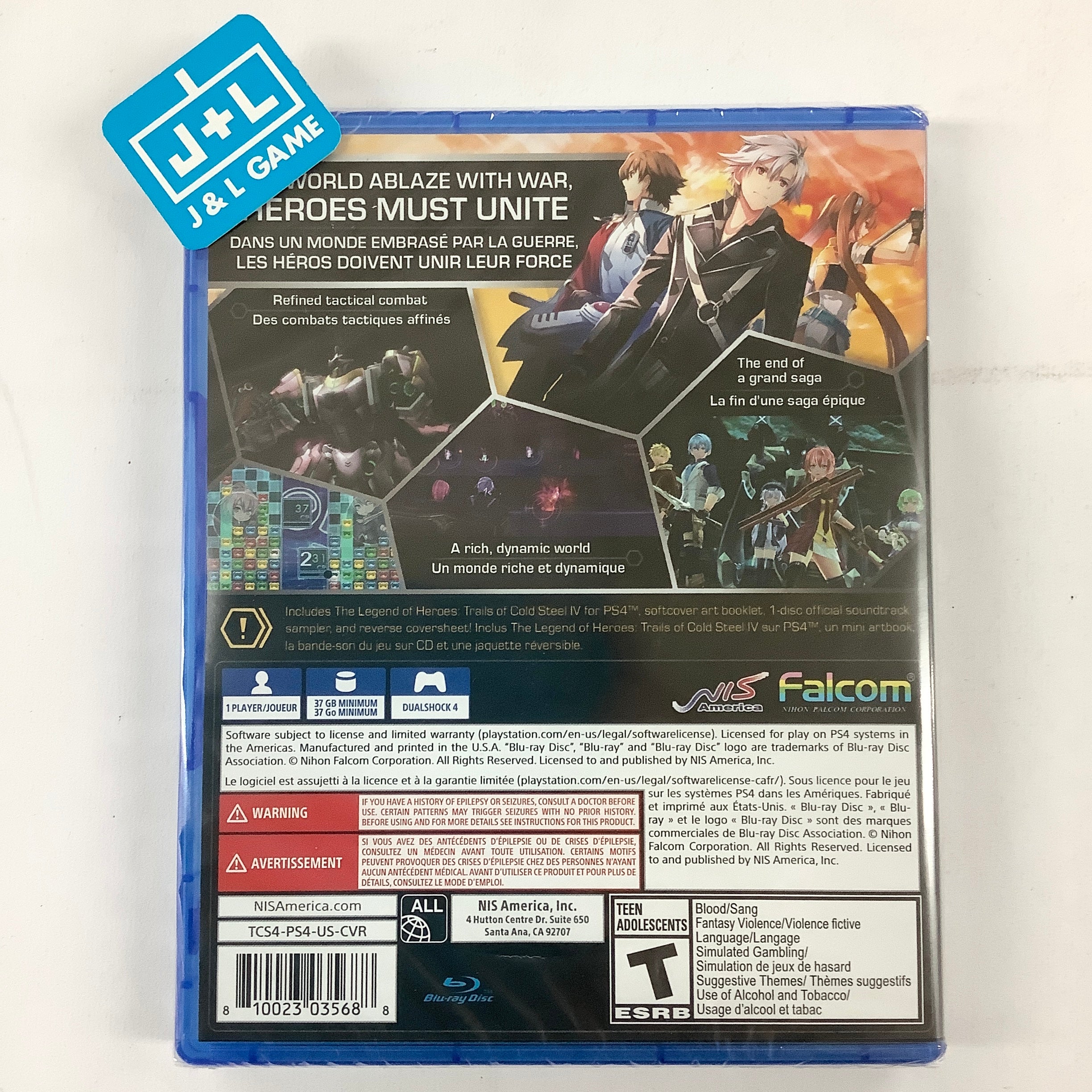 The Legend of Heroes: Trails of Cold Steel IV - Frontline Edition - (PS4) PlayStation 4 Video Games NIS America   