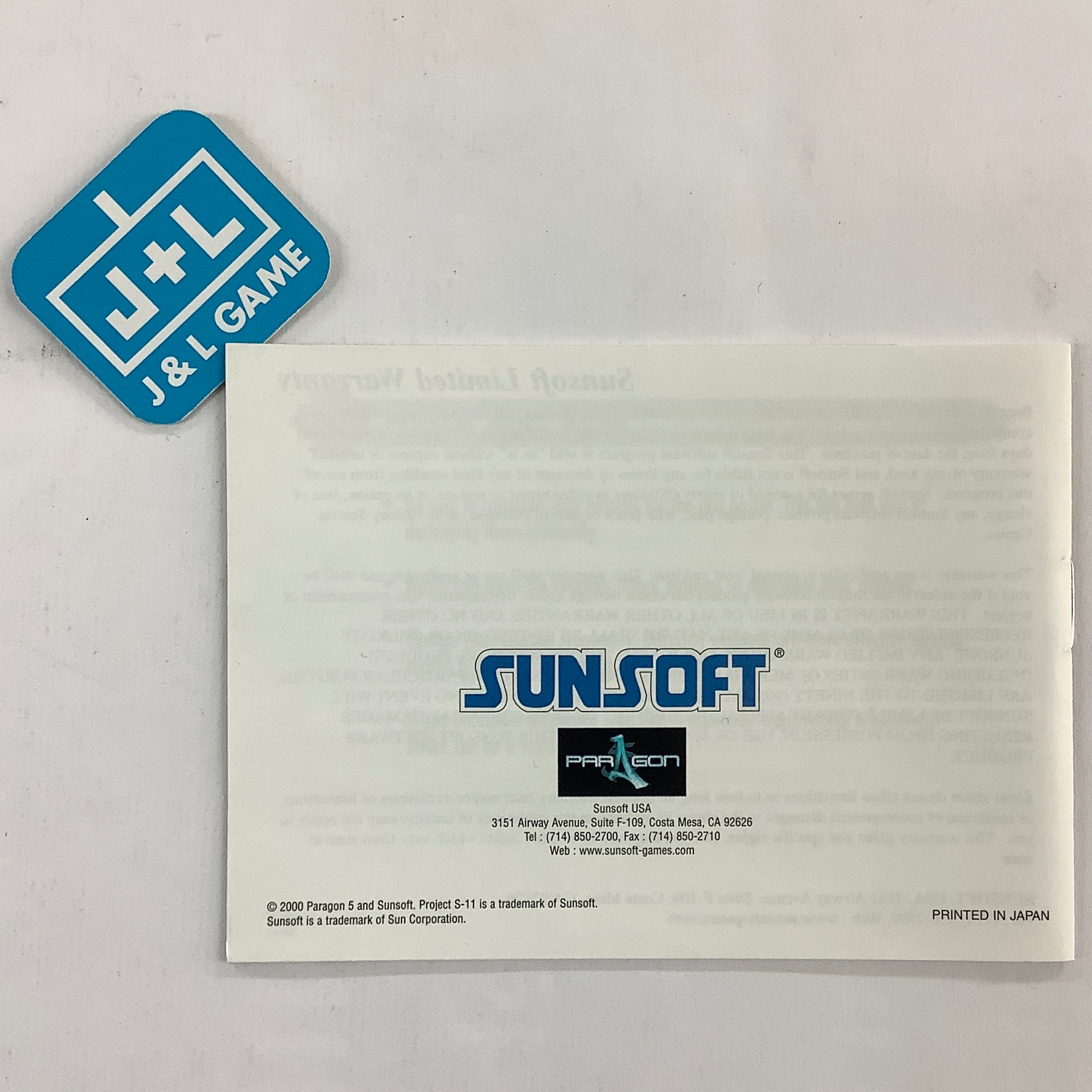 Project S-11 - (GBC) Game Boy Color [Pre-Owned] Video Games SunSoft   