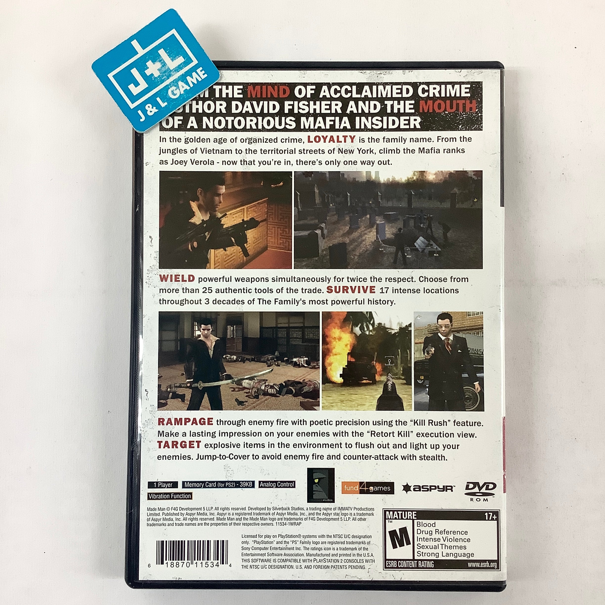 Made Man: Confessions of the Family Blood - (PS2) PlayStation 2 [Pre-Owned] Video Games Aspyr   