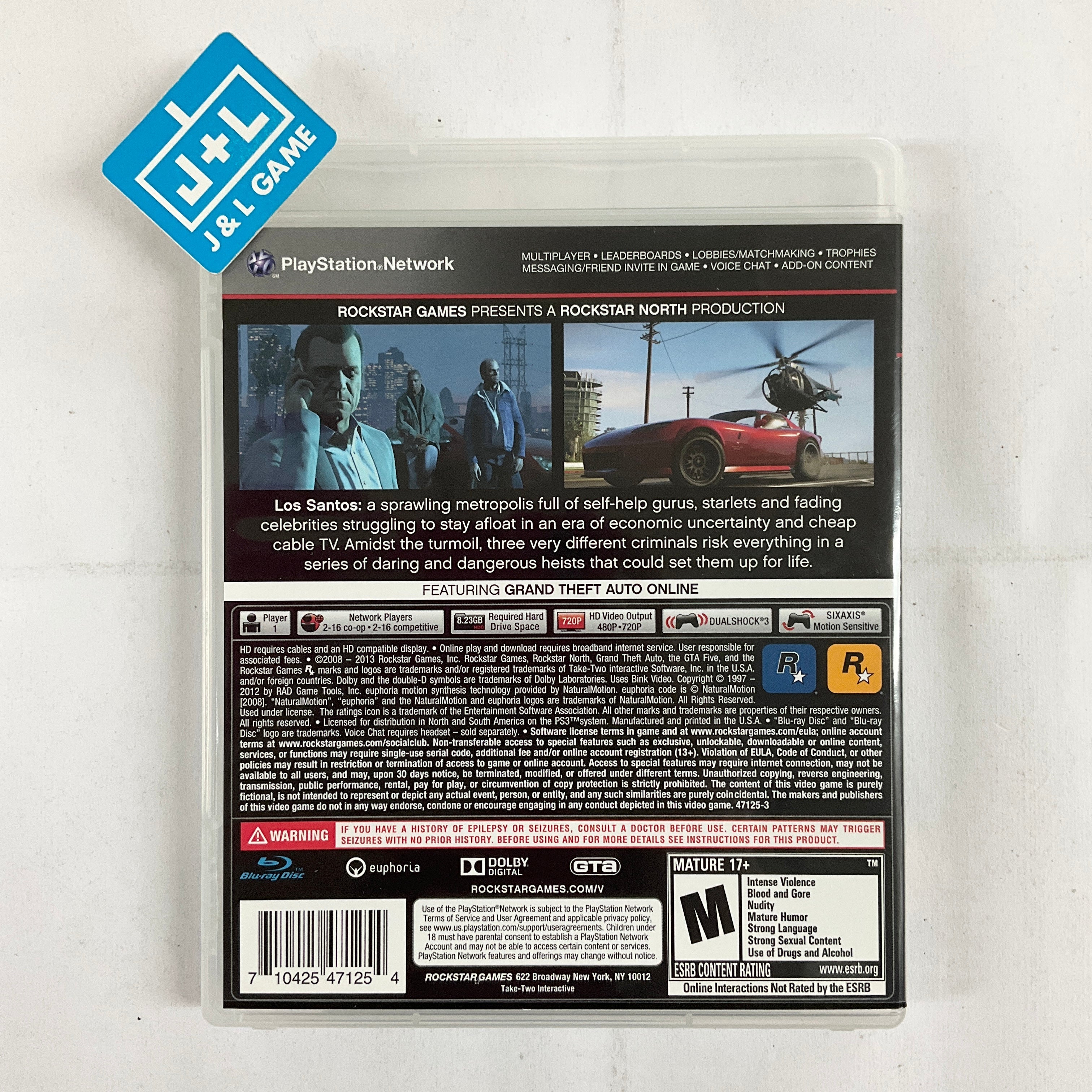 Grand Theft Auto V - (PS3) PlayStation 3 [Pre-Owned] Video Games Rockstar Games   