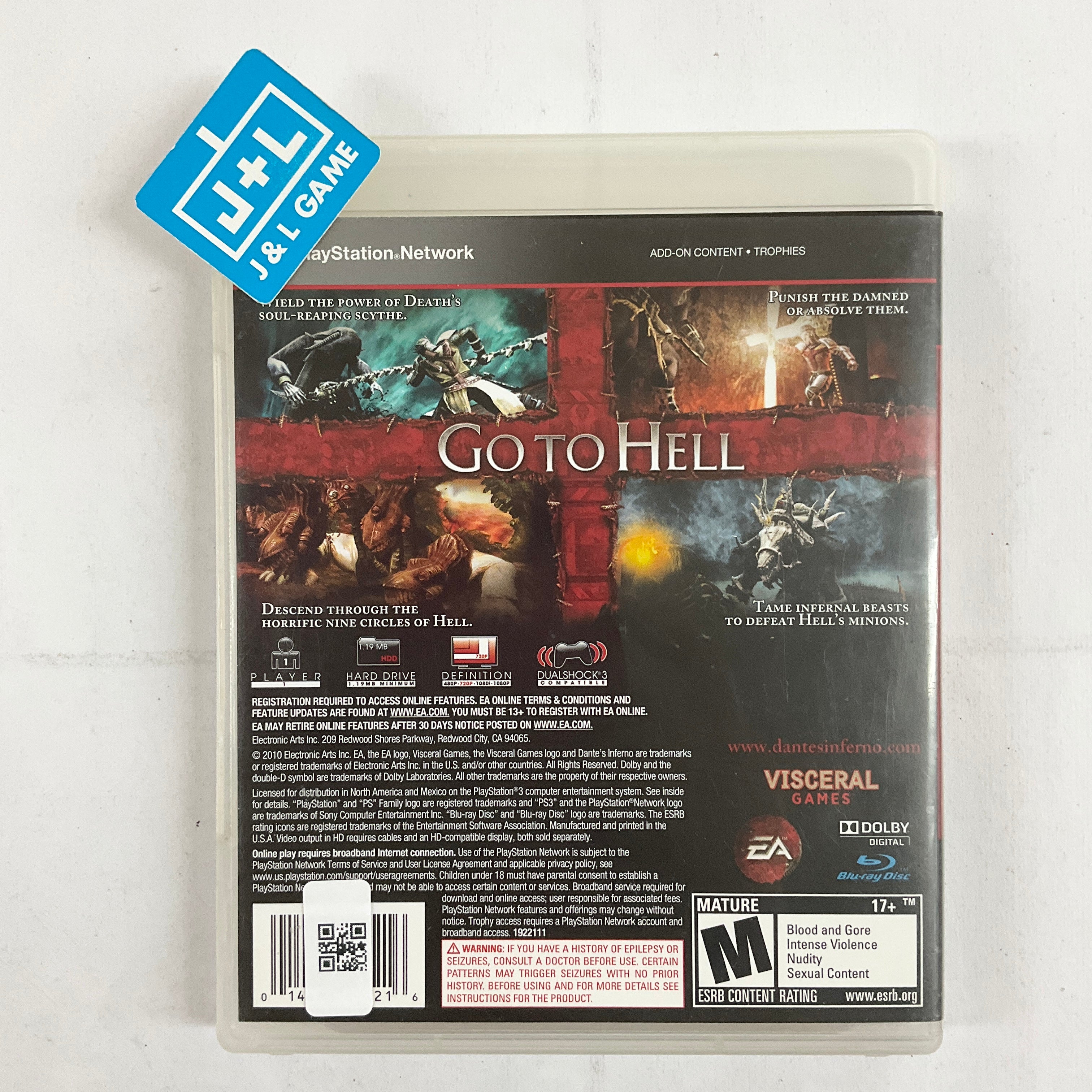 Dante's Inferno (Divine Edition) - (PS3) PlayStation 3 [Pre-Owned] Video Games Electronic Arts   