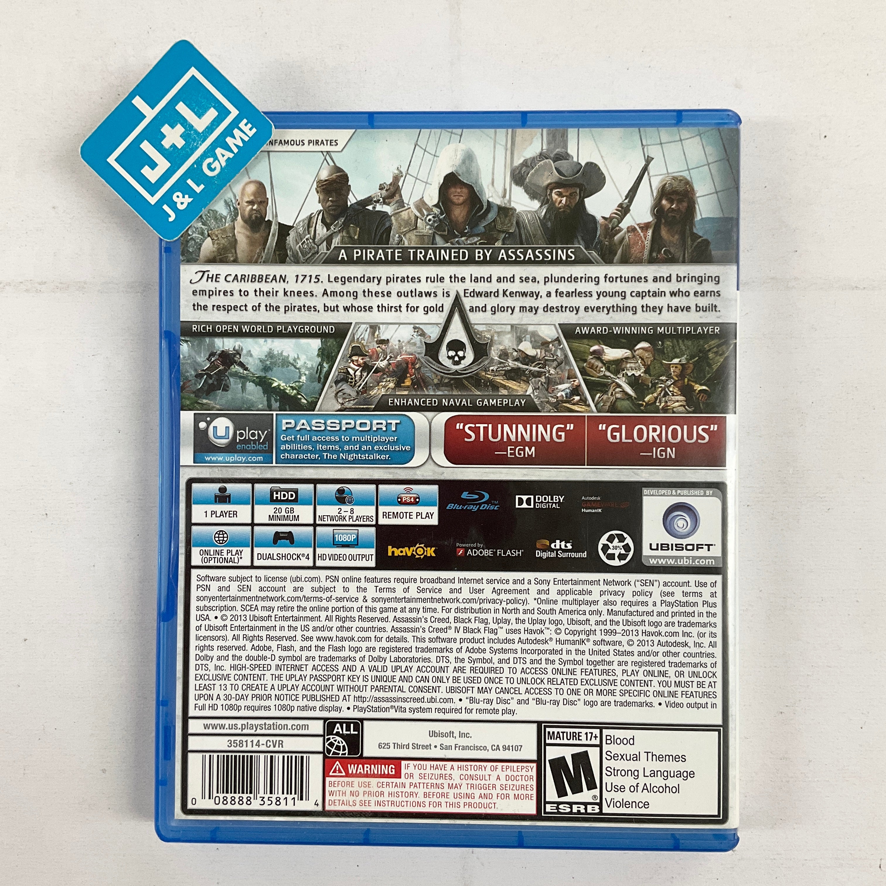 Assassin's Creed IV: Black Flag - (PS4) PlayStation 4 [Pre-Owned] Video Games Ubisoft   