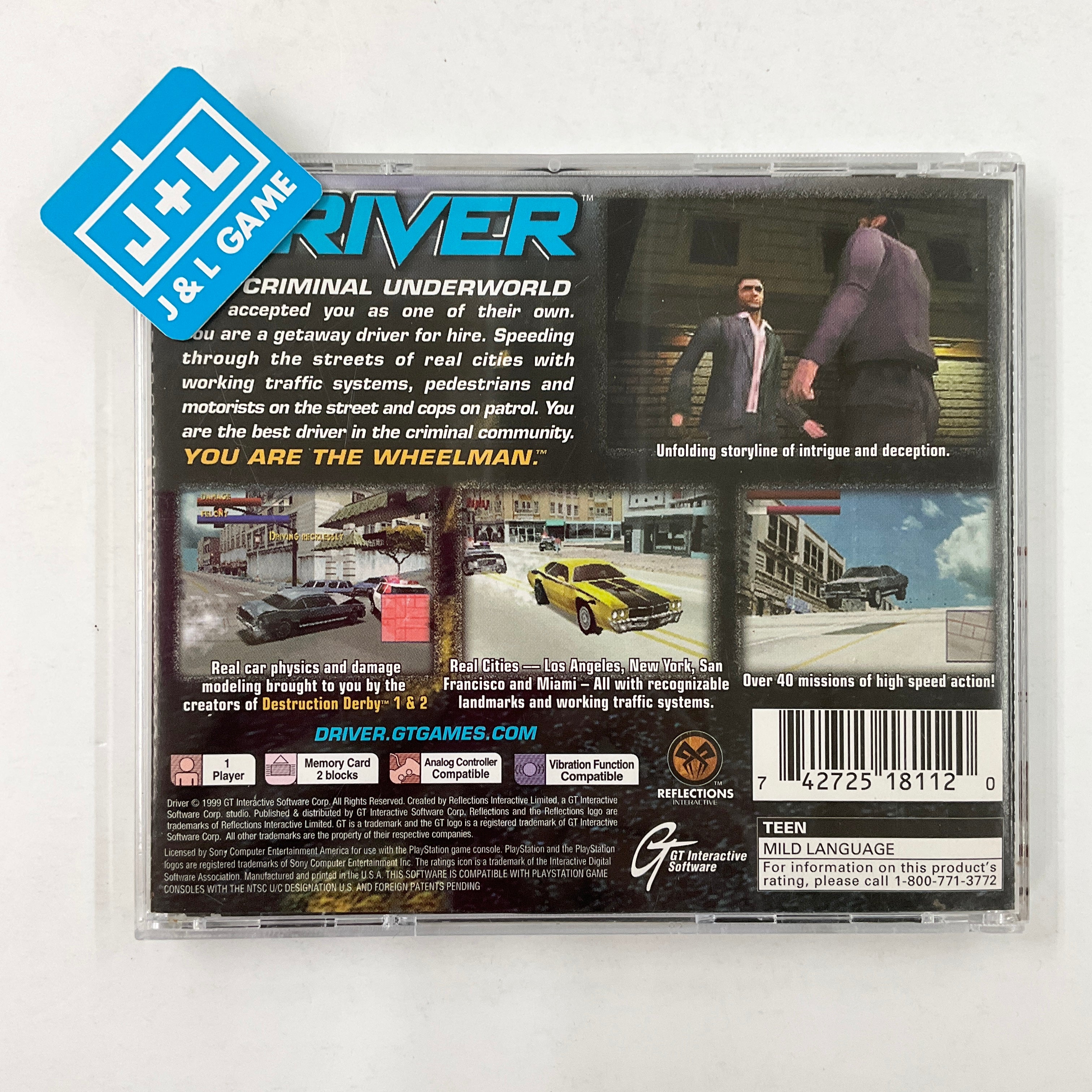 Driver - (PS1) PlayStation 1 [Pre-Owned] Video Games GT Interactive   