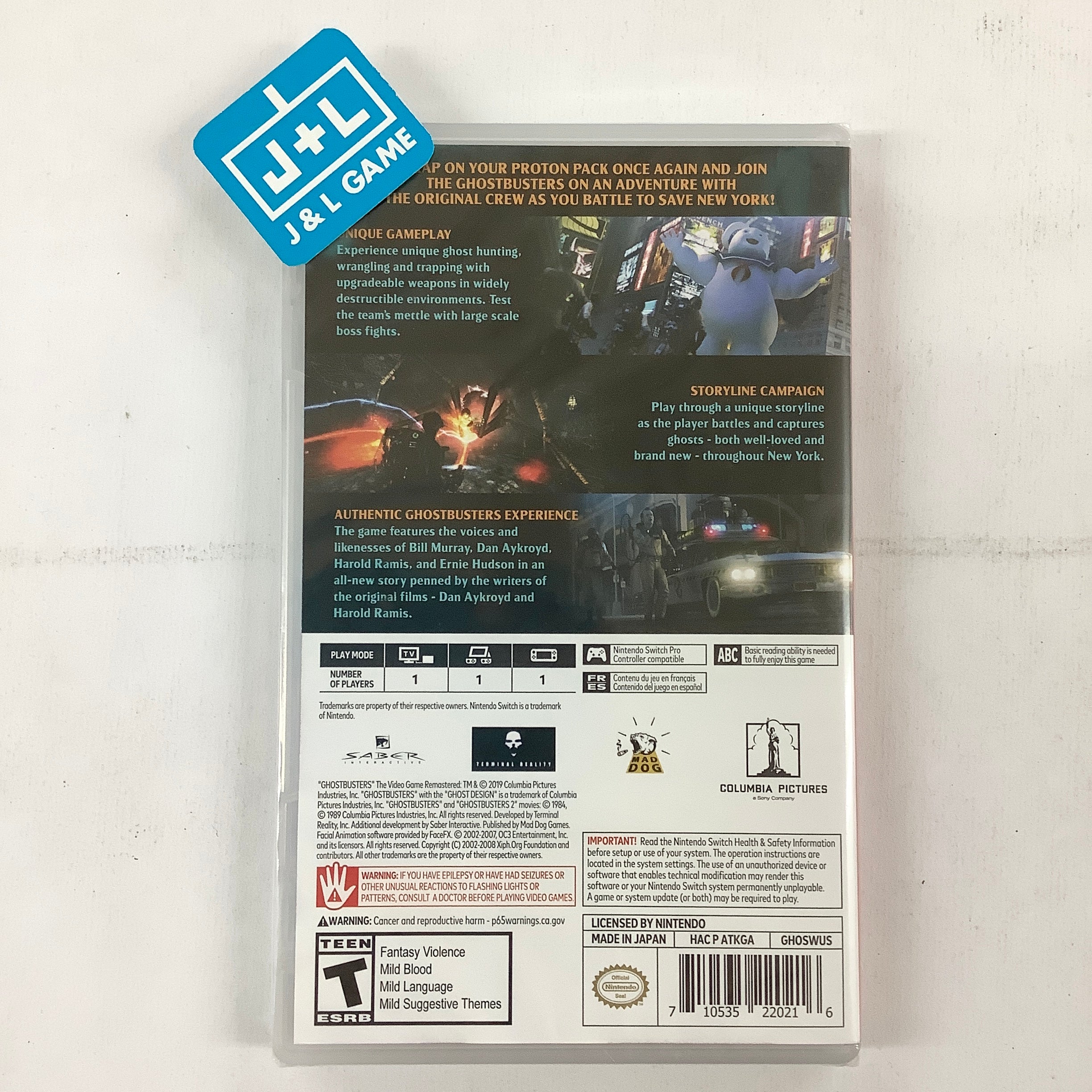 Ghostbusters: The Video Game Remastered - (NSW) Nintendo Switch Video Games Mad Dog Games   