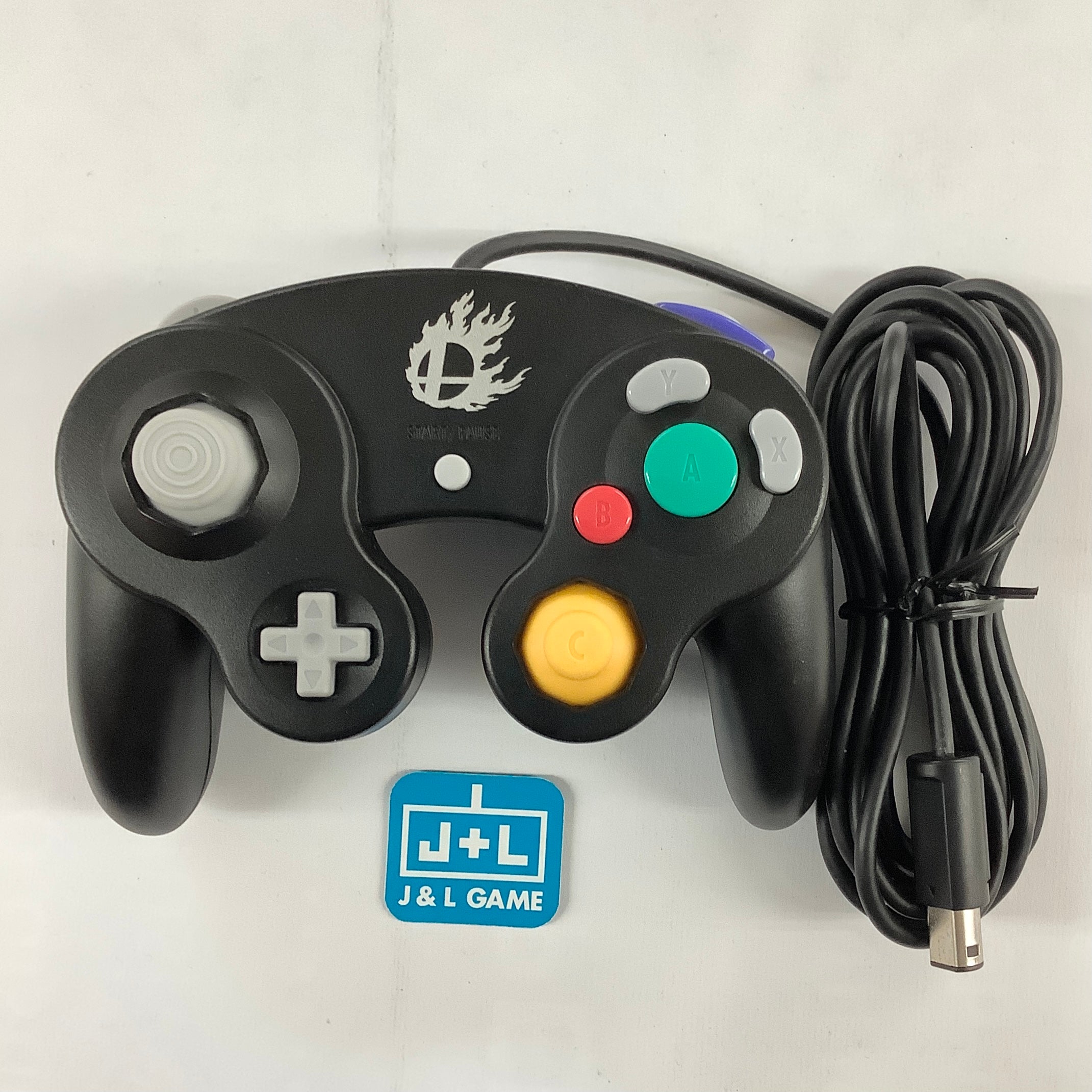 Nintendo GameCube Controller (Super Smash Bros) (Black)- (GC) GameCube [Pre-Owned] Accessories Nintendo   
