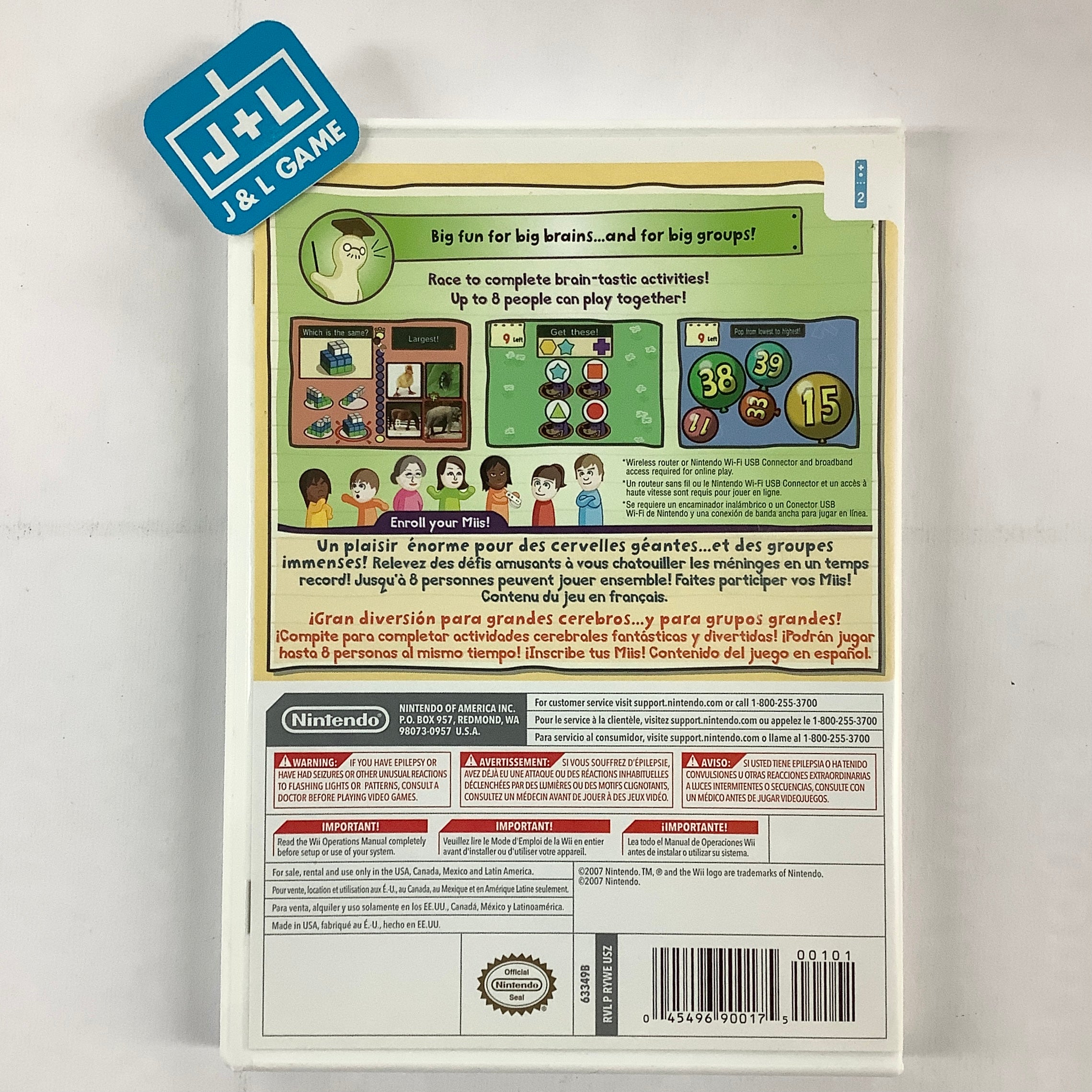 Big Brain Academy: Wii Degree - Nintendo Wii [Pre-Owned] Video Games Nintendo   