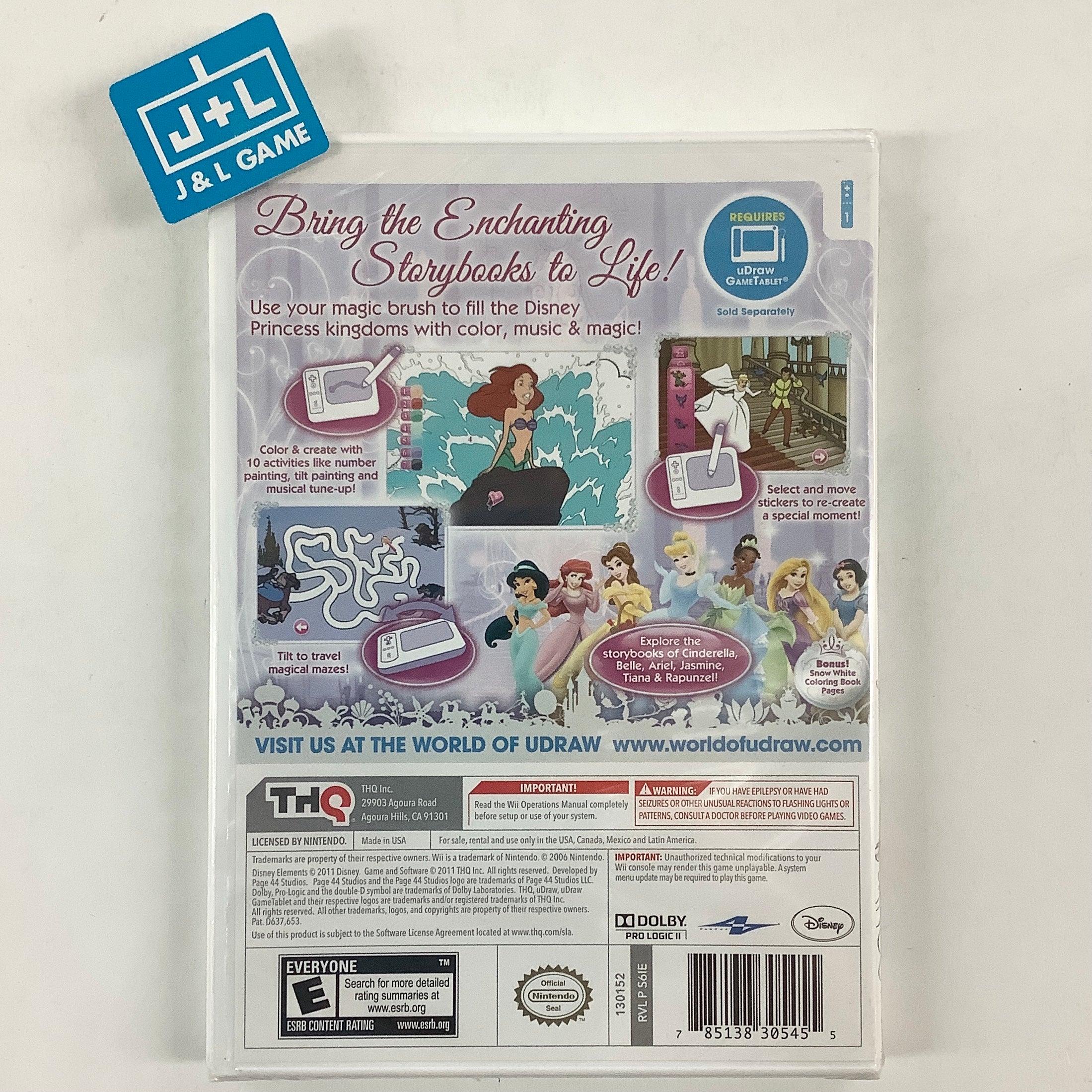 uDraw: Disney Princess: Enchanting Storybooks - Nintendo Wii Video Games THQ   