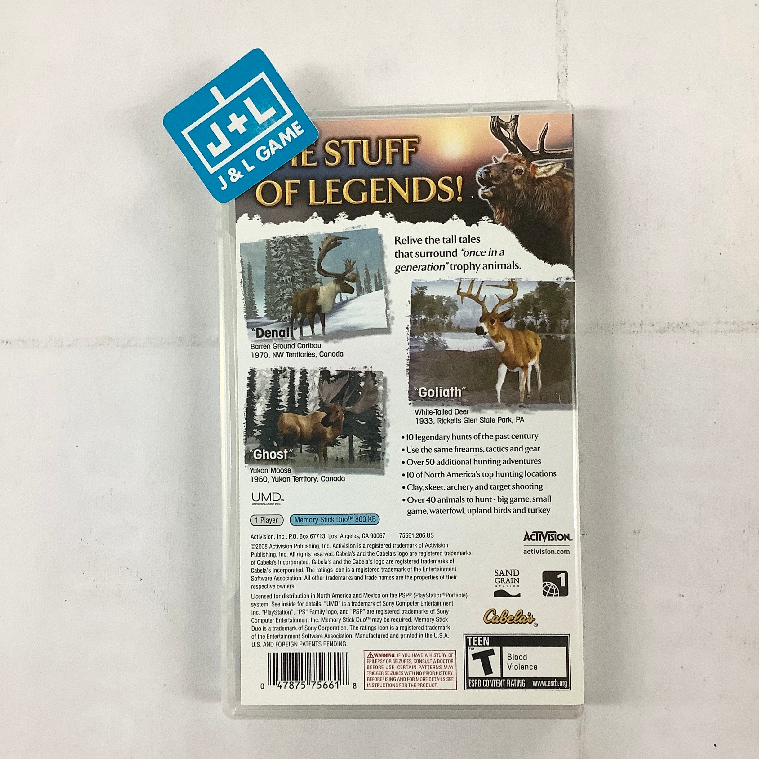 Cabela's Legendary Adventures - Sony PSP [Pre-Owned] Video Games Activision   