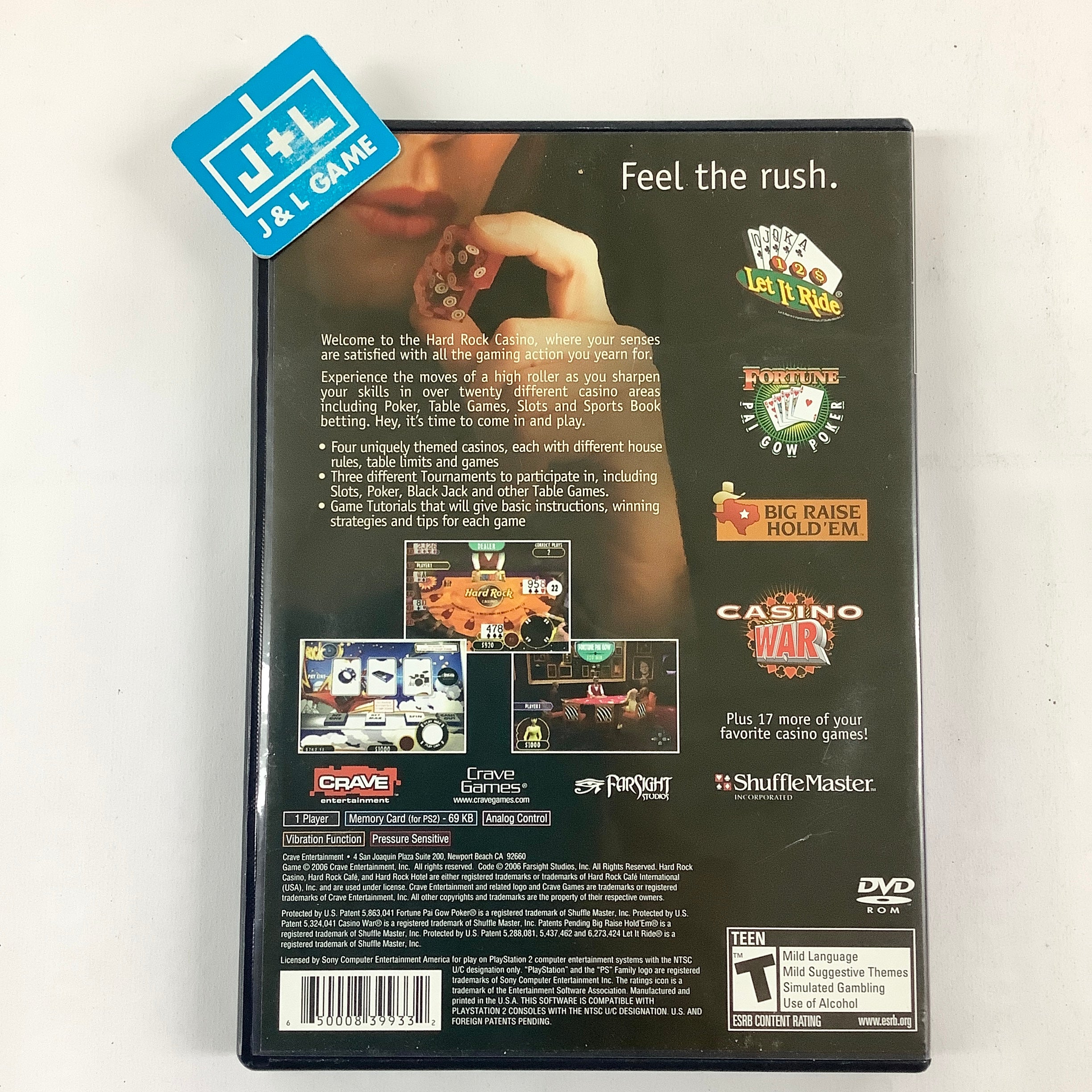 Hard Rock Casino - (PS2) PlayStation 2 [Pre-Owned] Video Games Crave   