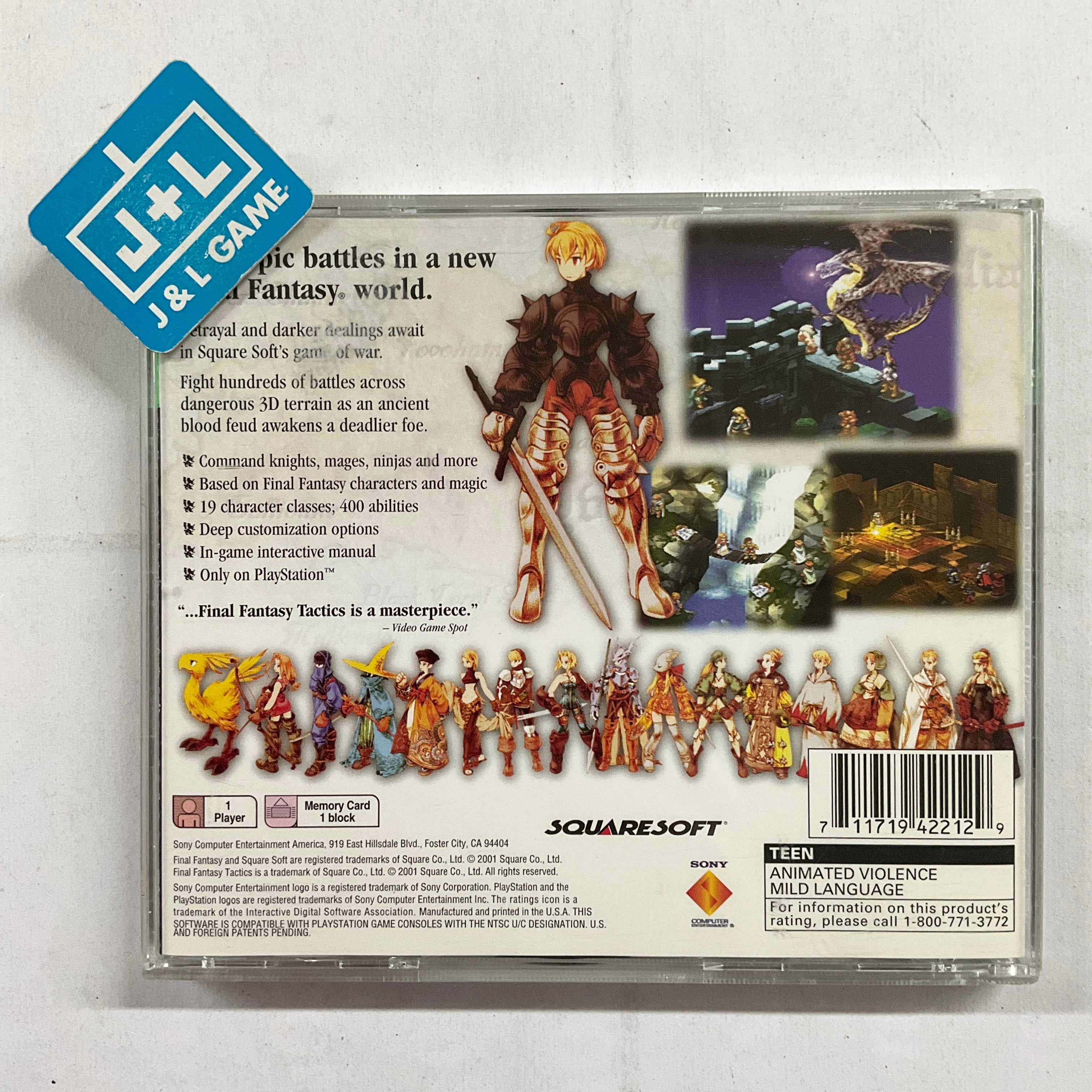 Final Fantasy Tactics (Greatest Hits) - (PS1) PlayStation 1 [Pre-Owned] Video Games SCEA   