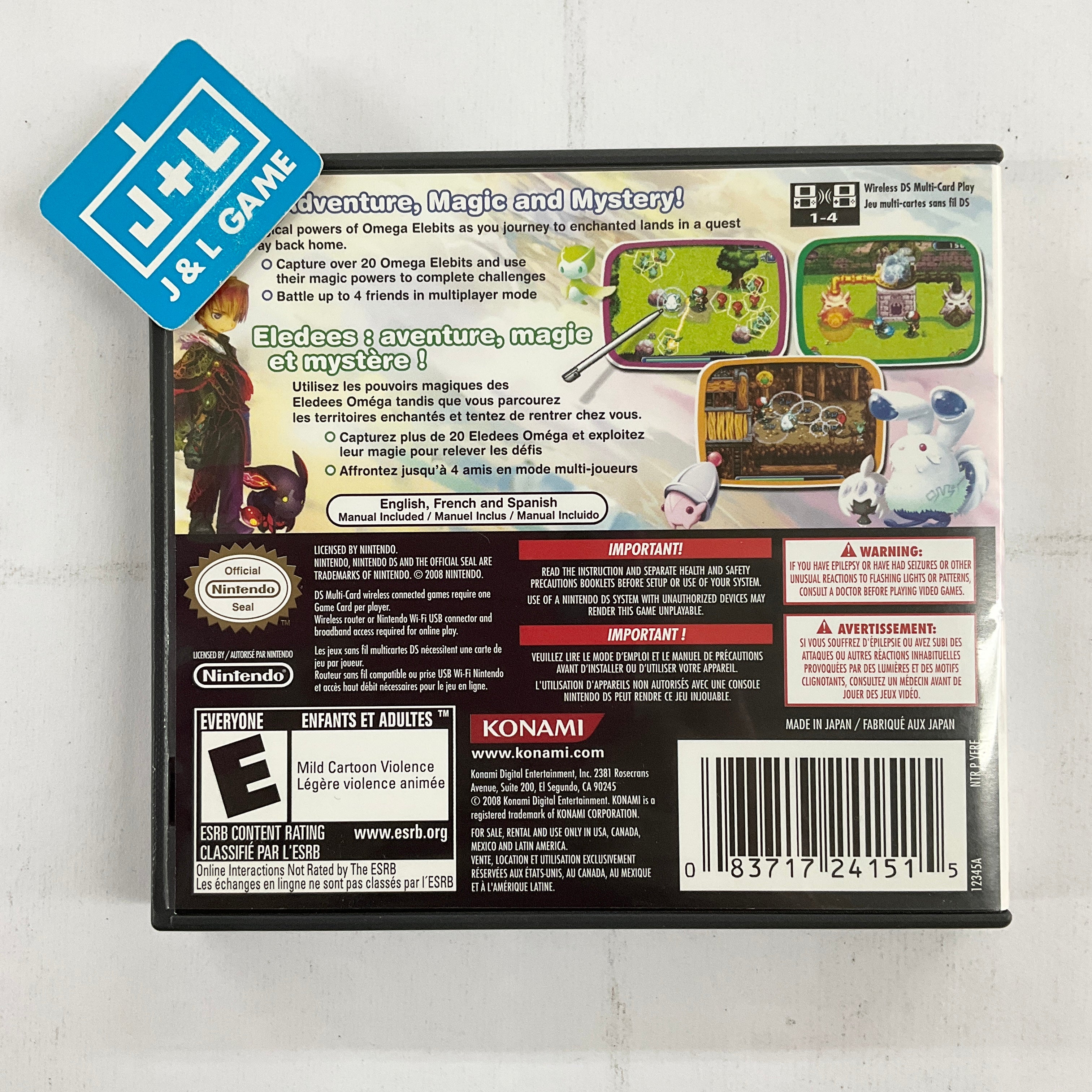 Elebits: The Adventures of Kai and Zero - (NDS) Nintendo DS [Pre-Owned] Video Games Konami   
