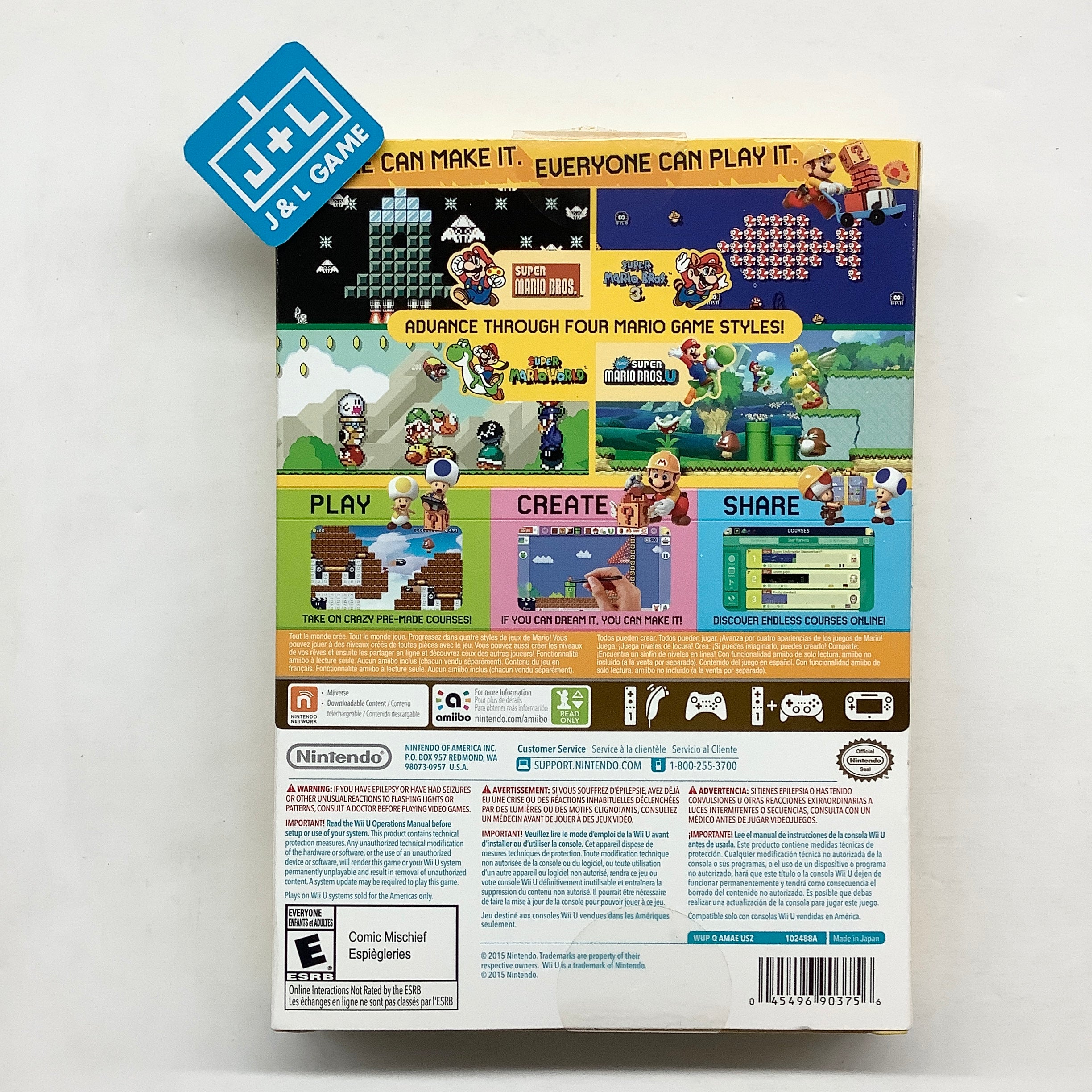 Super Mario Maker (with Idea Book) - Nintendo Wii U [Pre-Owned] Video Games Nintendo