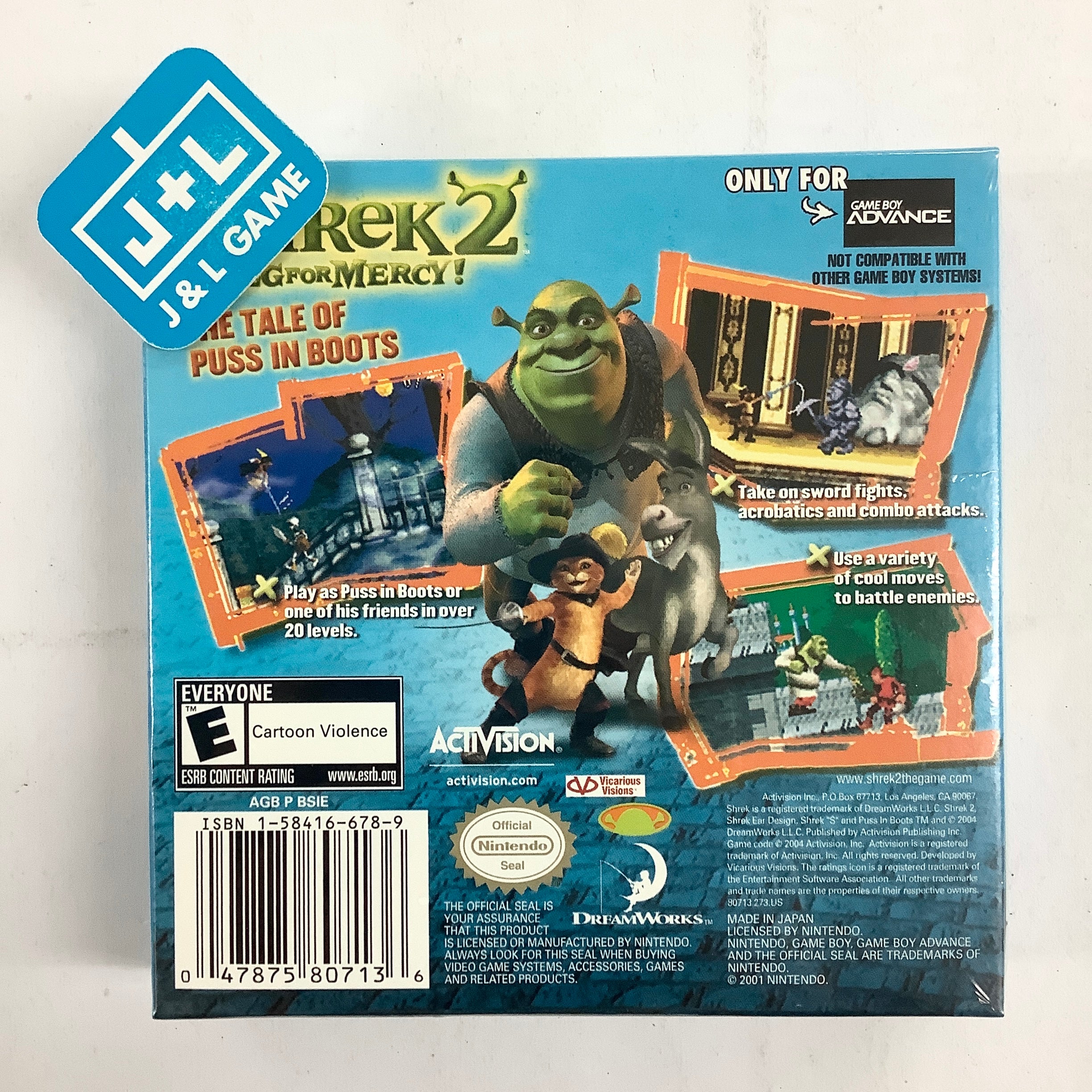 Shrek 2: Beg for Mercy - (GBA) Game Boy Advance | J&L Game Shrek 2: Beg for Mercy - (GBA) Game Boy Advance | J&L Game