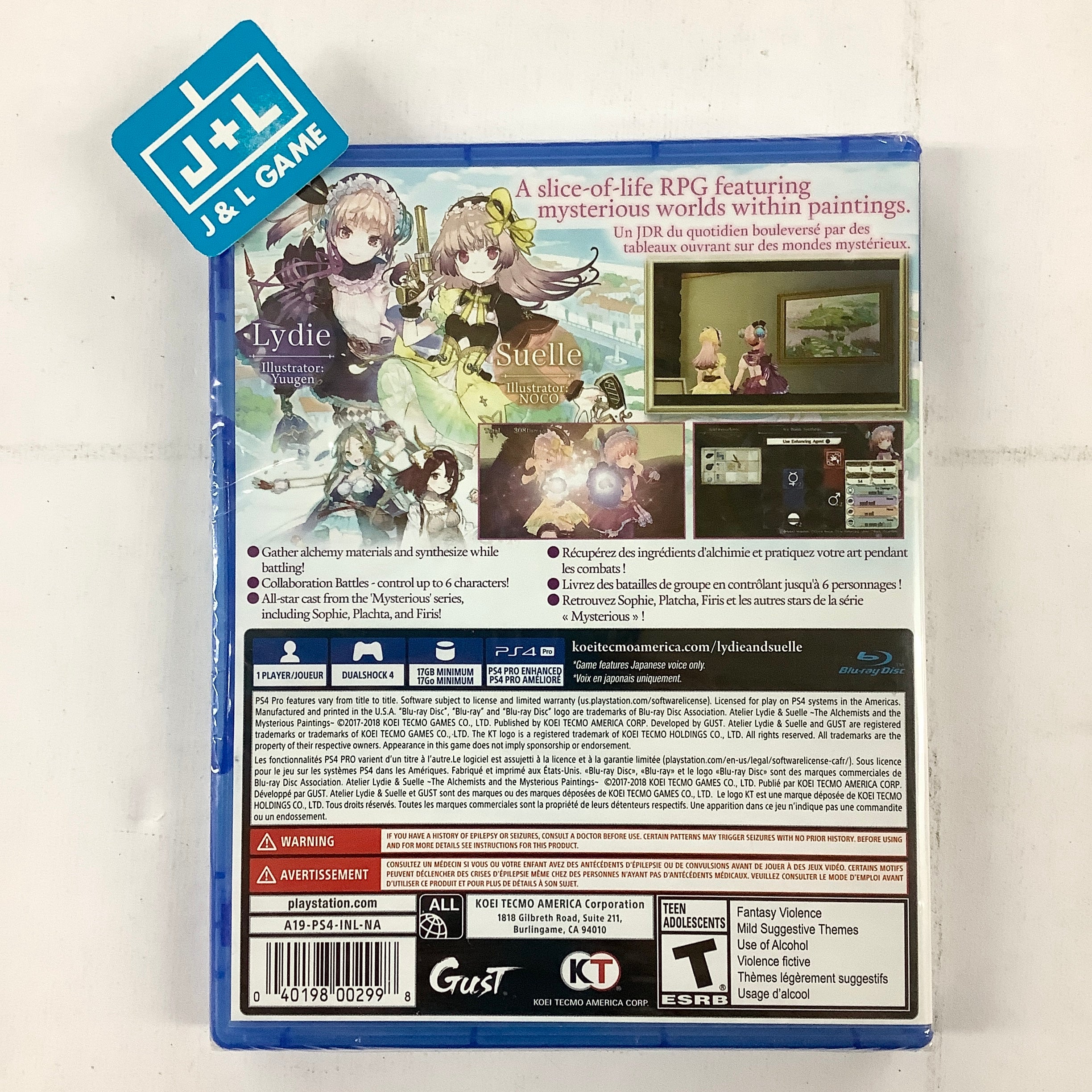 Atelier Lydie & Suelle: The Alchemists and the Mysterious Paintings - Playstation 4 Video Games KT   