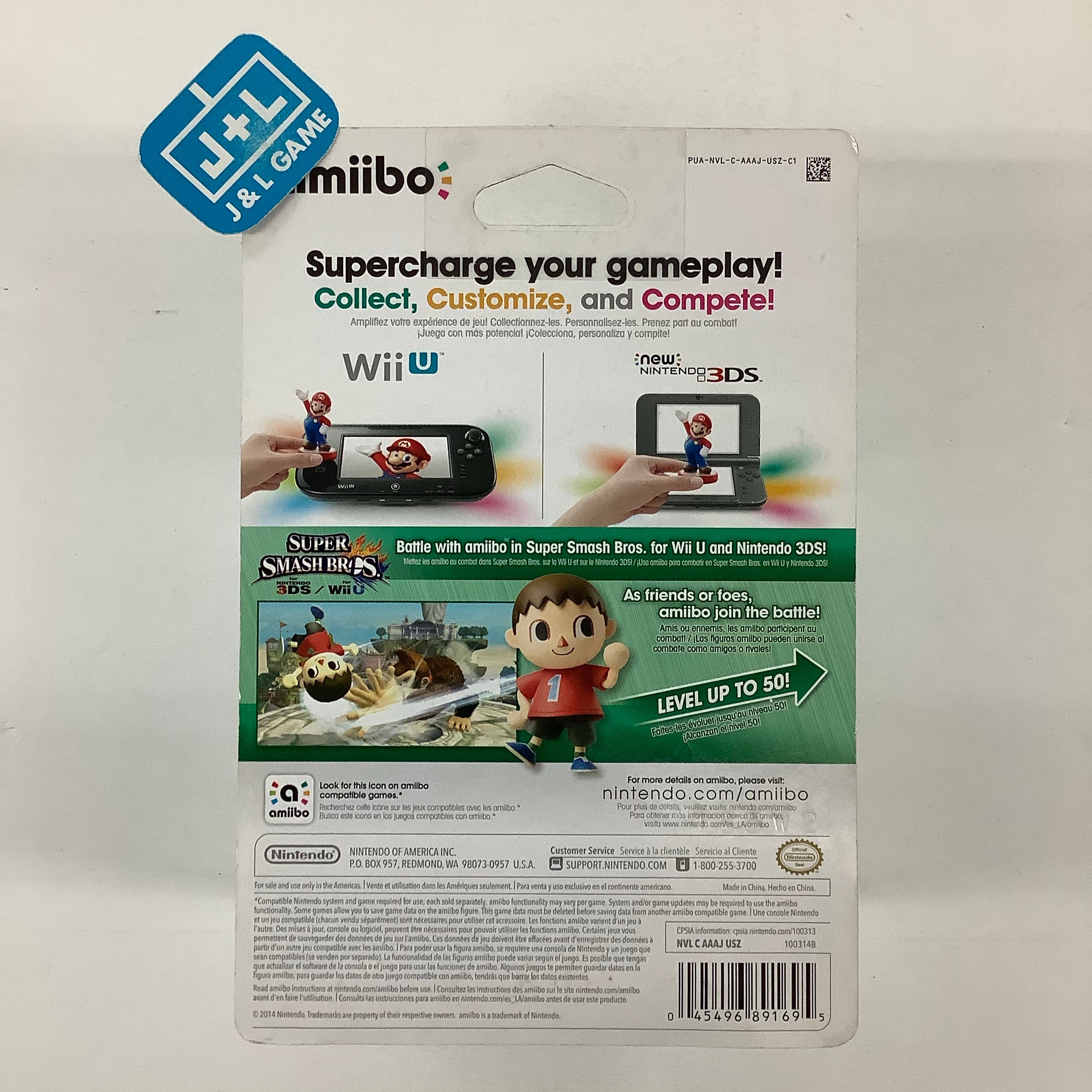 Villager (Super Smash Bros. series) - Nintendo WiiU Amiibo Amiibo Nintendo   