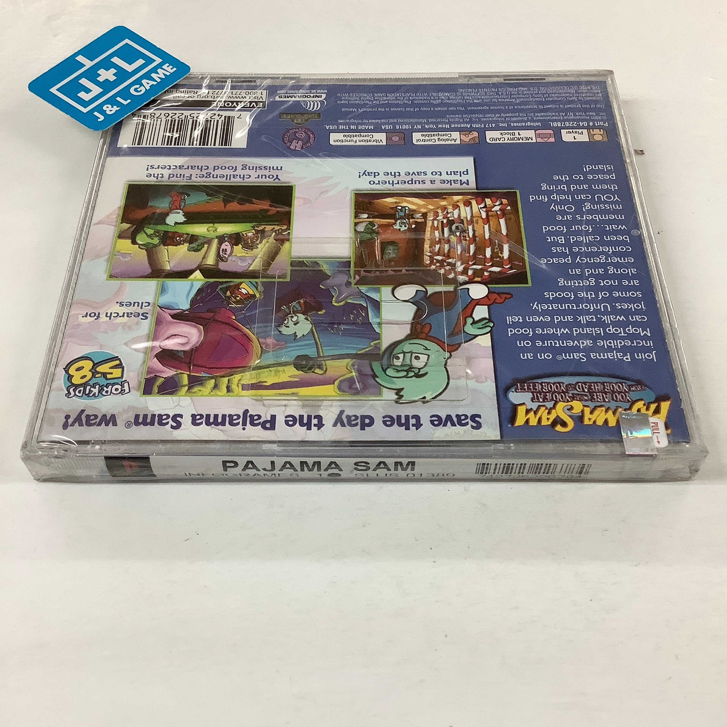 Pajama Sam: You are What you Eat from Your Head to Your Feet - (PS1) PlayStation 1 Video Games Infogrames   