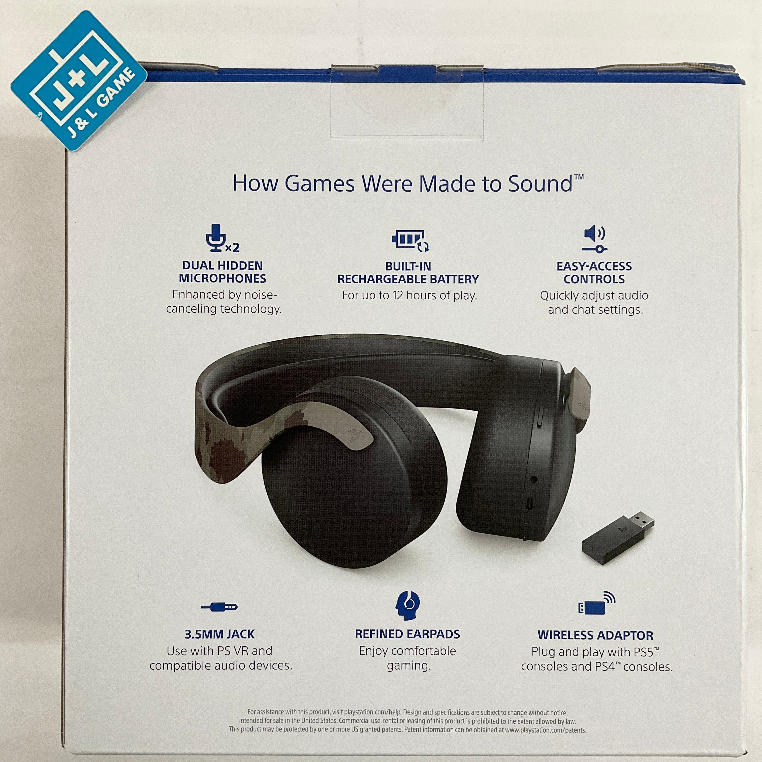 SONY PlayStation 5 Pulse 3D Wireless Headset (Gray Camouflage) - (PS5) PlayStation 5 Accessories PlayStation   