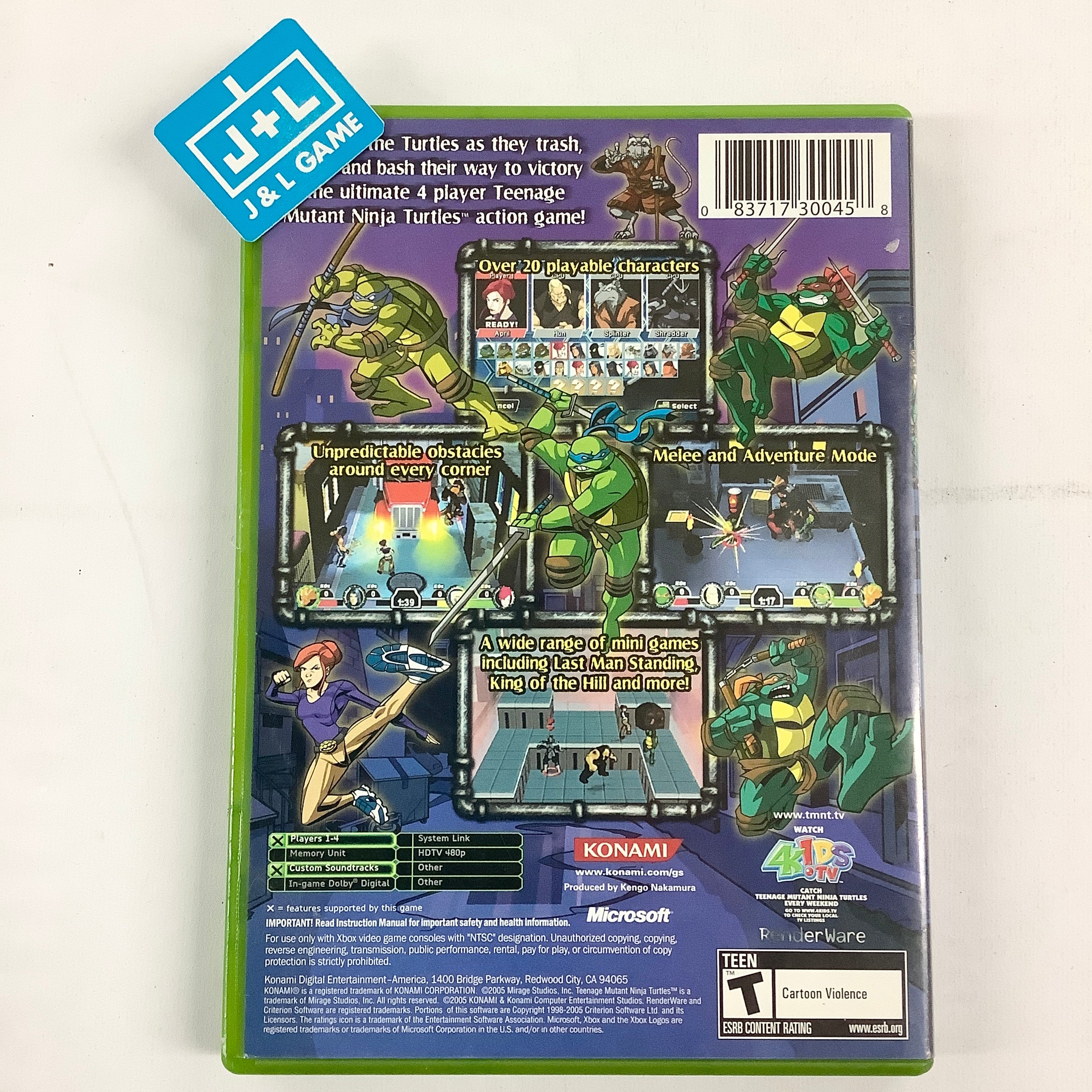 TMNT: Mutant Melee - (XB) Xbox [Pre-Owned] Video Games Konami   