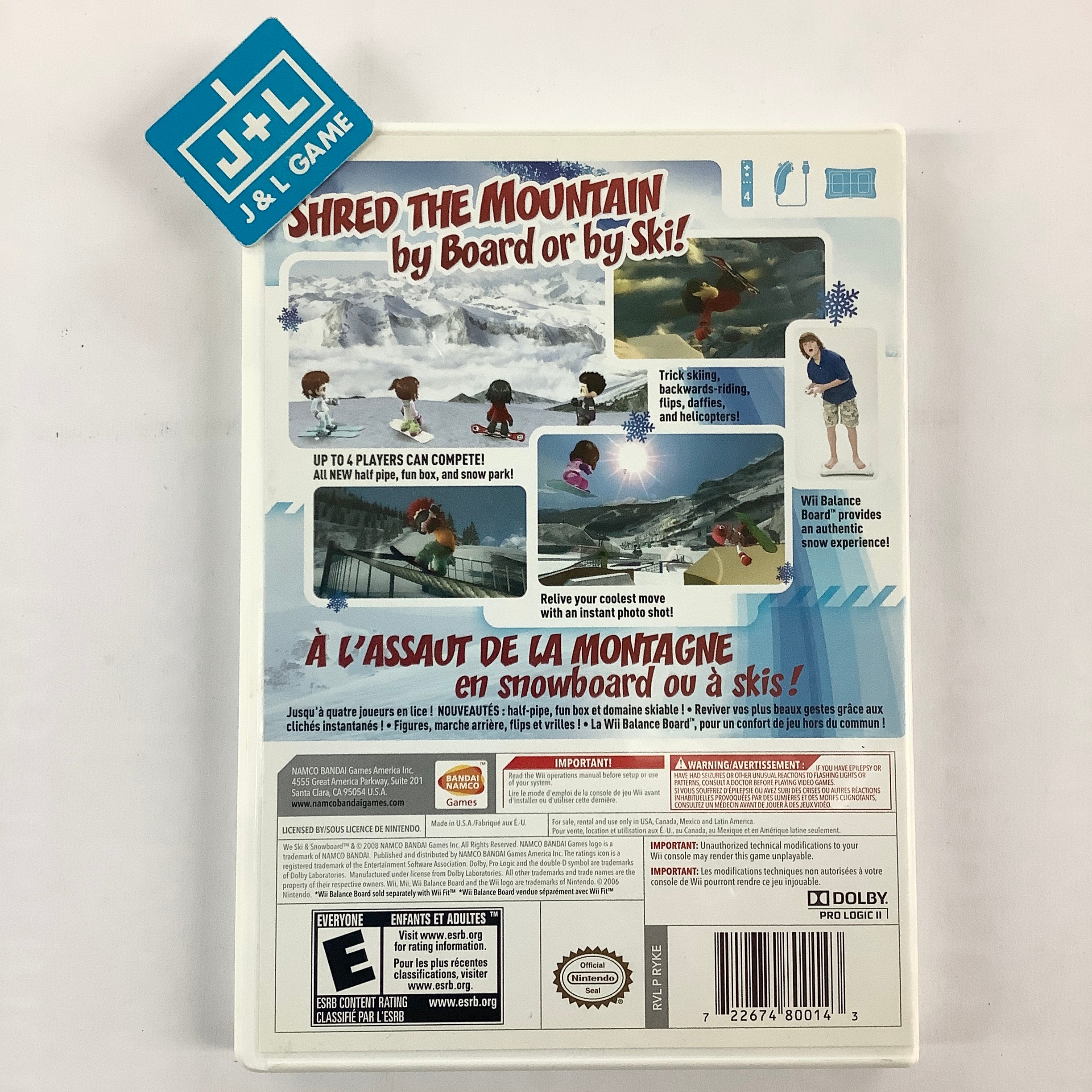 We Ski & Snowboard - Nintendo Wii [Pre-Owned] Video Games BANDAI NAMCO Entertainment   