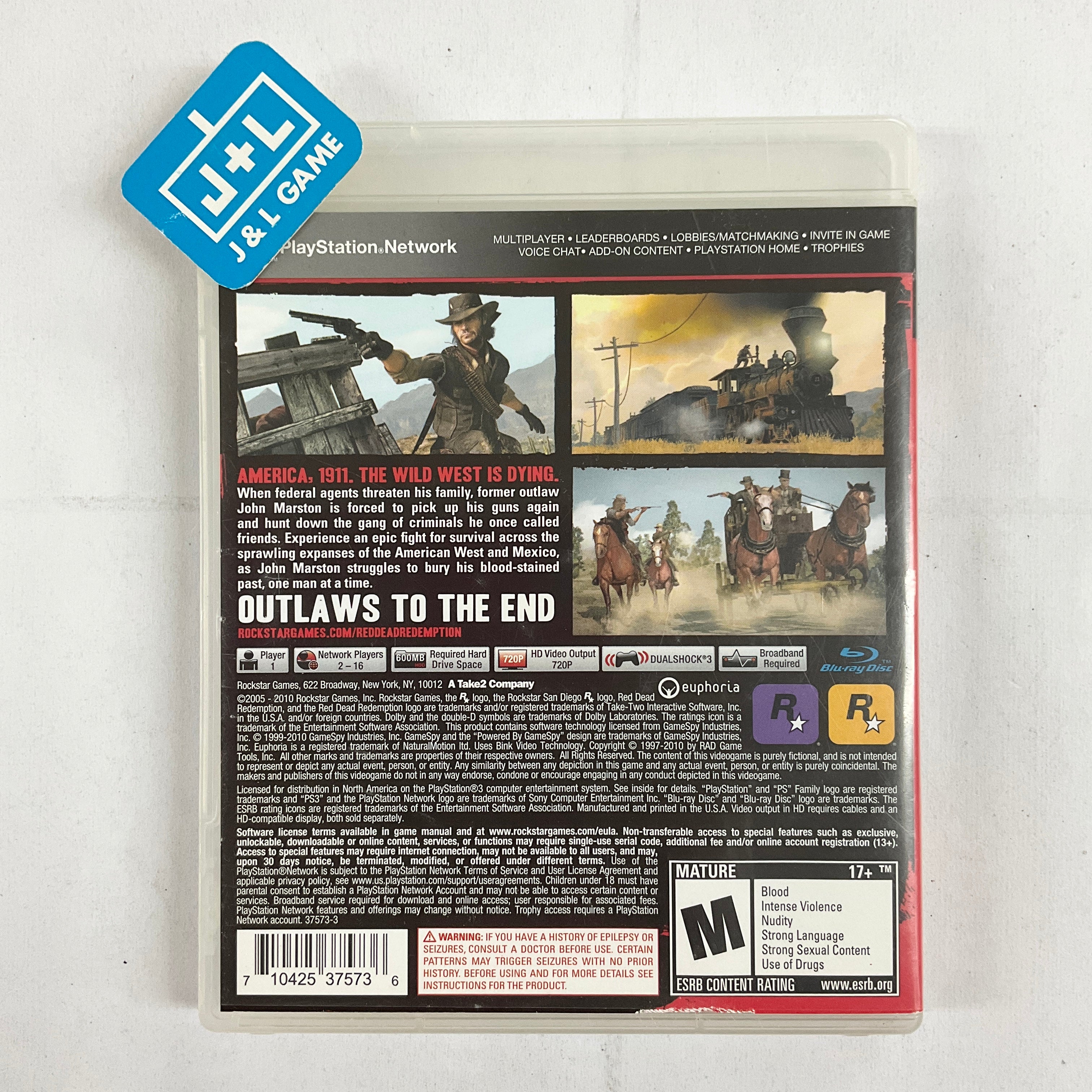 Red Dead Redemption - (PS3) PlayStation 3 [Pre-Owned] Video Games Rockstar Games   