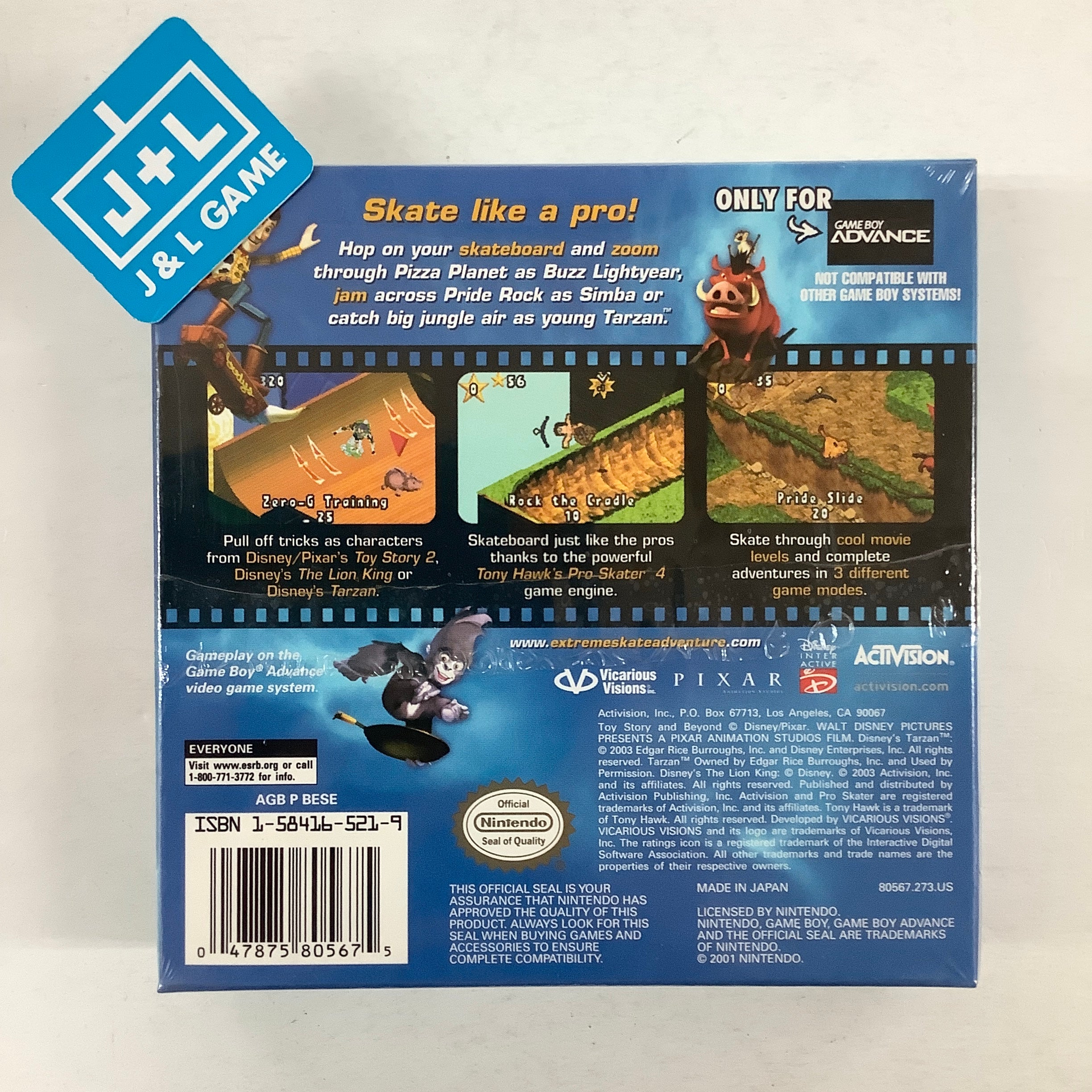 Disney's Extreme Skate Adventure - (GBA) Game Boy Advance Video Games Activision   