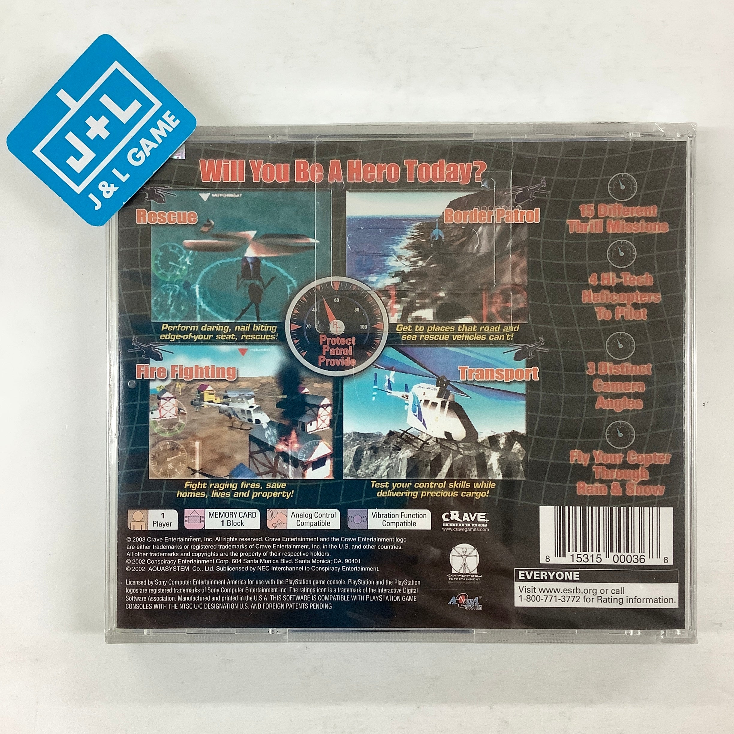 Rescue Copter - (PS1) PlayStation 1 Video Games Conspiracy Entertainment   