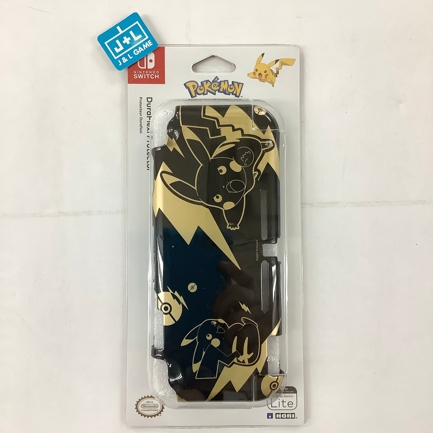 Hori Duraflexi Carcasa Pikachu Black & Gold para Nintendo Switch Lite