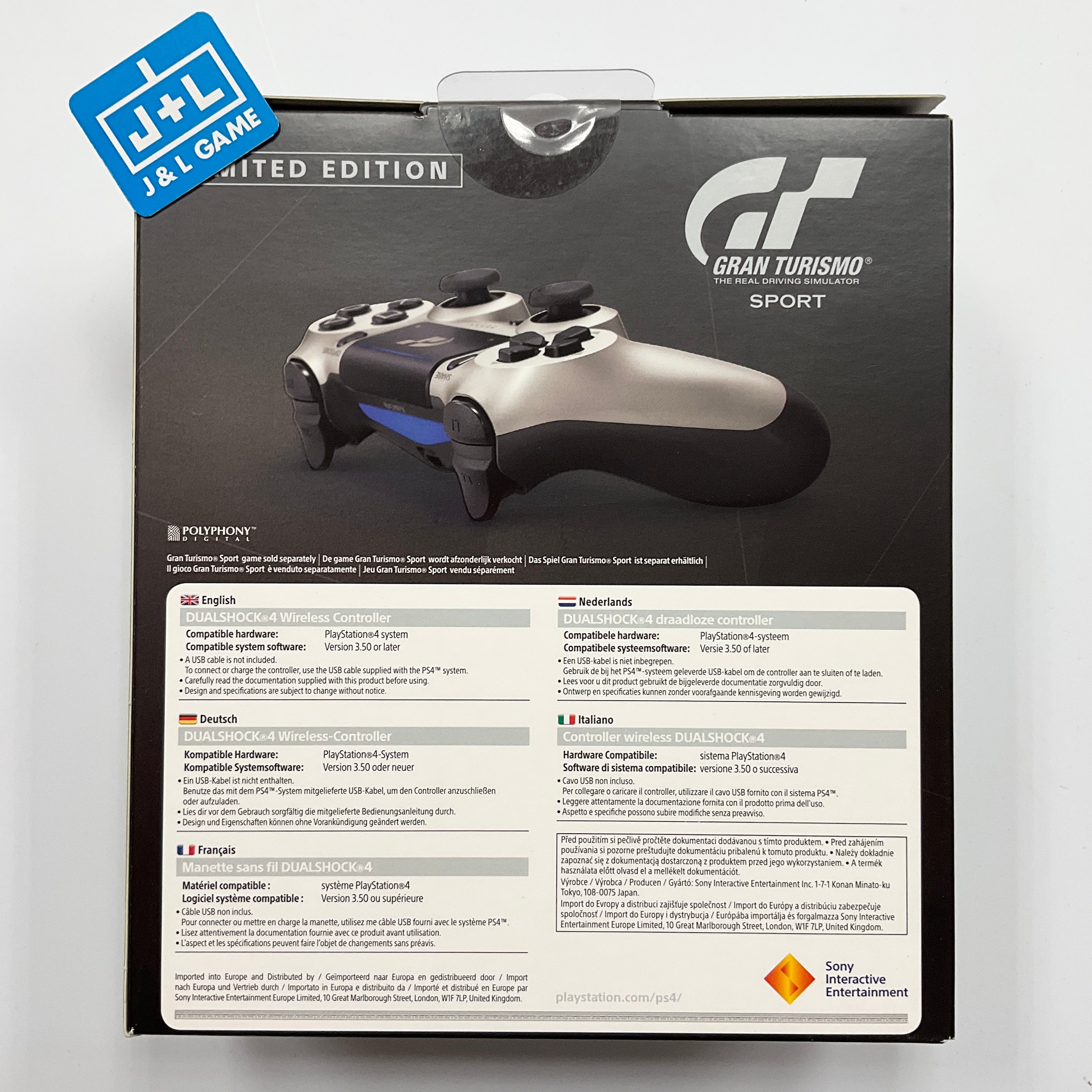 SONY DualShock 4 Wireless Controller (Silver GT Sport) - PlayStation 4 (European Import) Accessories Sony   