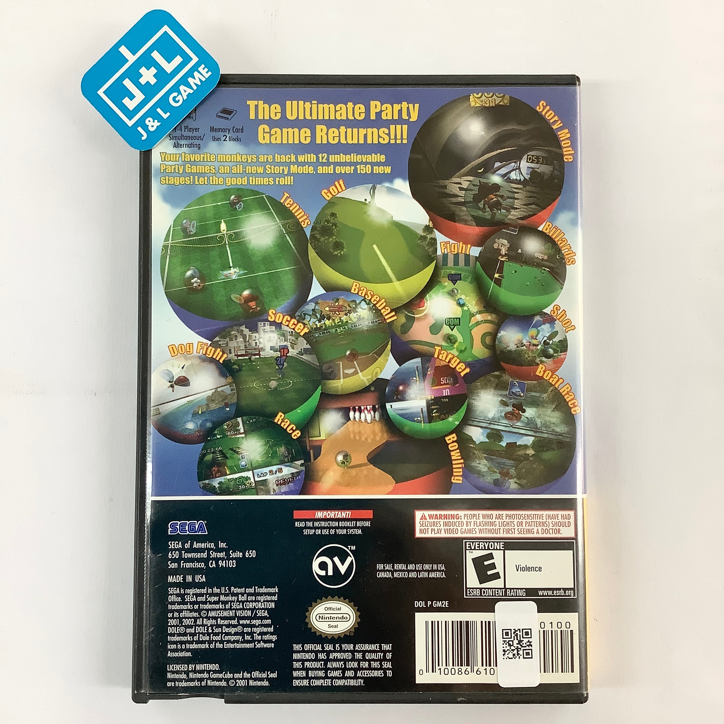 Super Monkey Ball 2 (Player's Choice) - (GC) GameCube [Pre-Owned] Video Games Sega   
