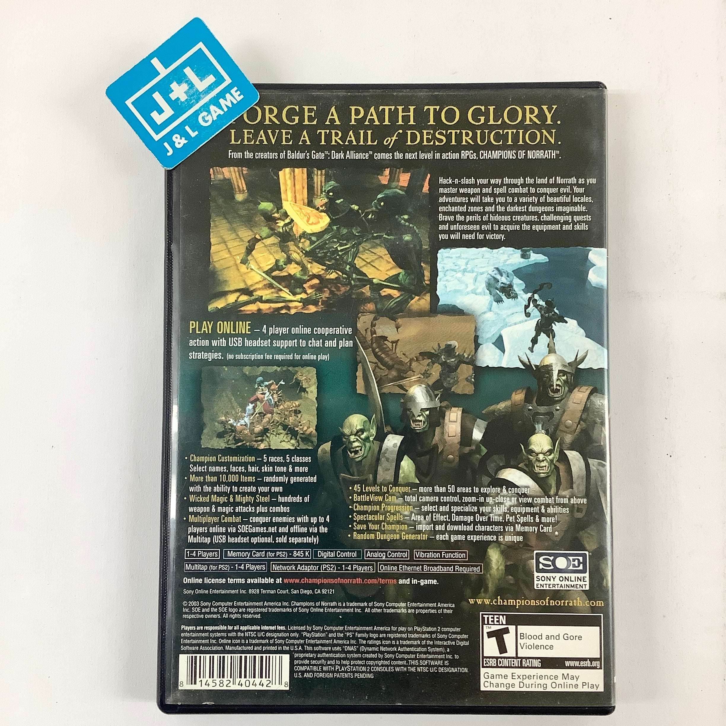Champions of Norrath - (PS2) PlayStation 2 [Pre-Owned] Video Games Sony Online Entertainment   