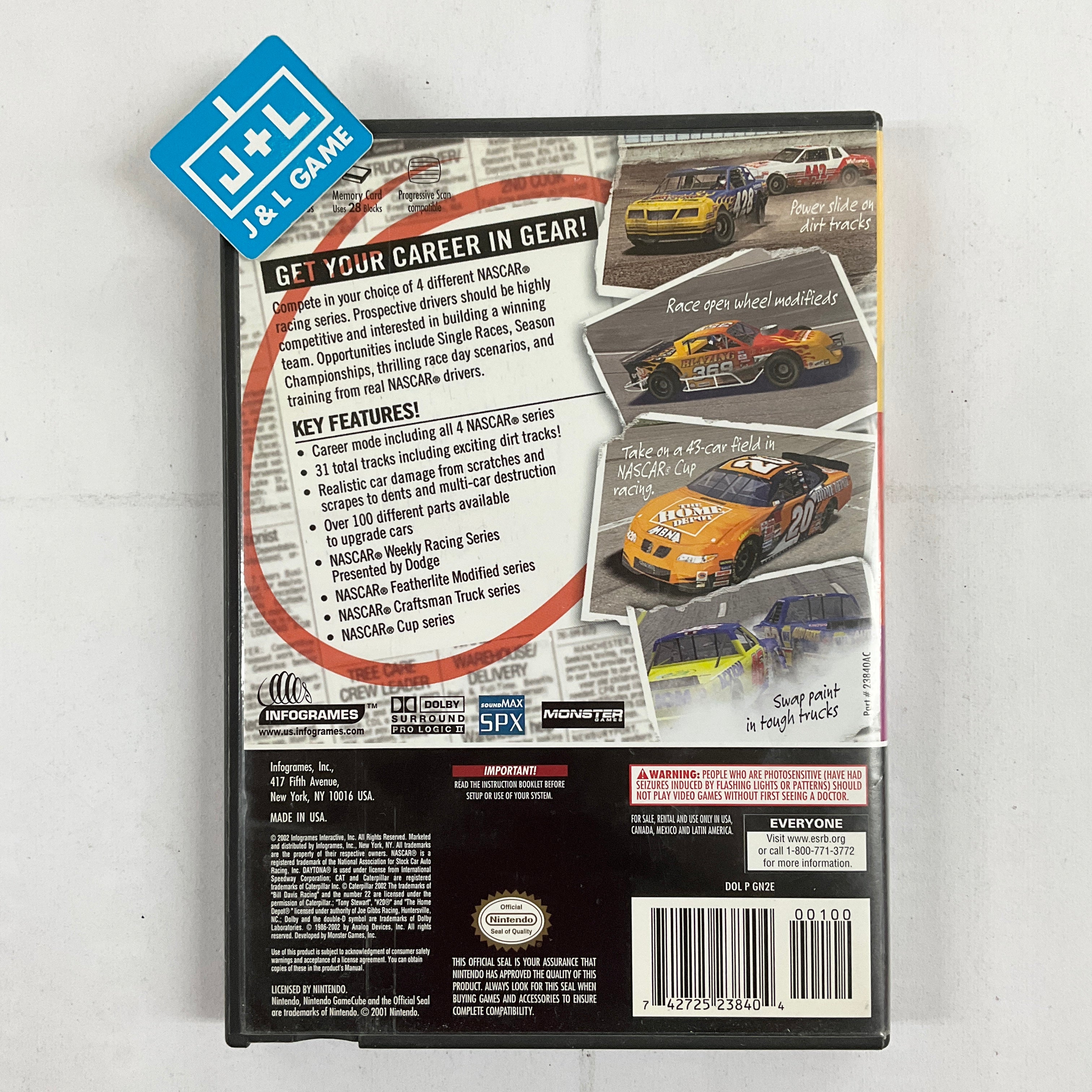Nascar: Dirt to Daytona - (GC) GameCube [Pre-Owned] Video Games Infogrames   