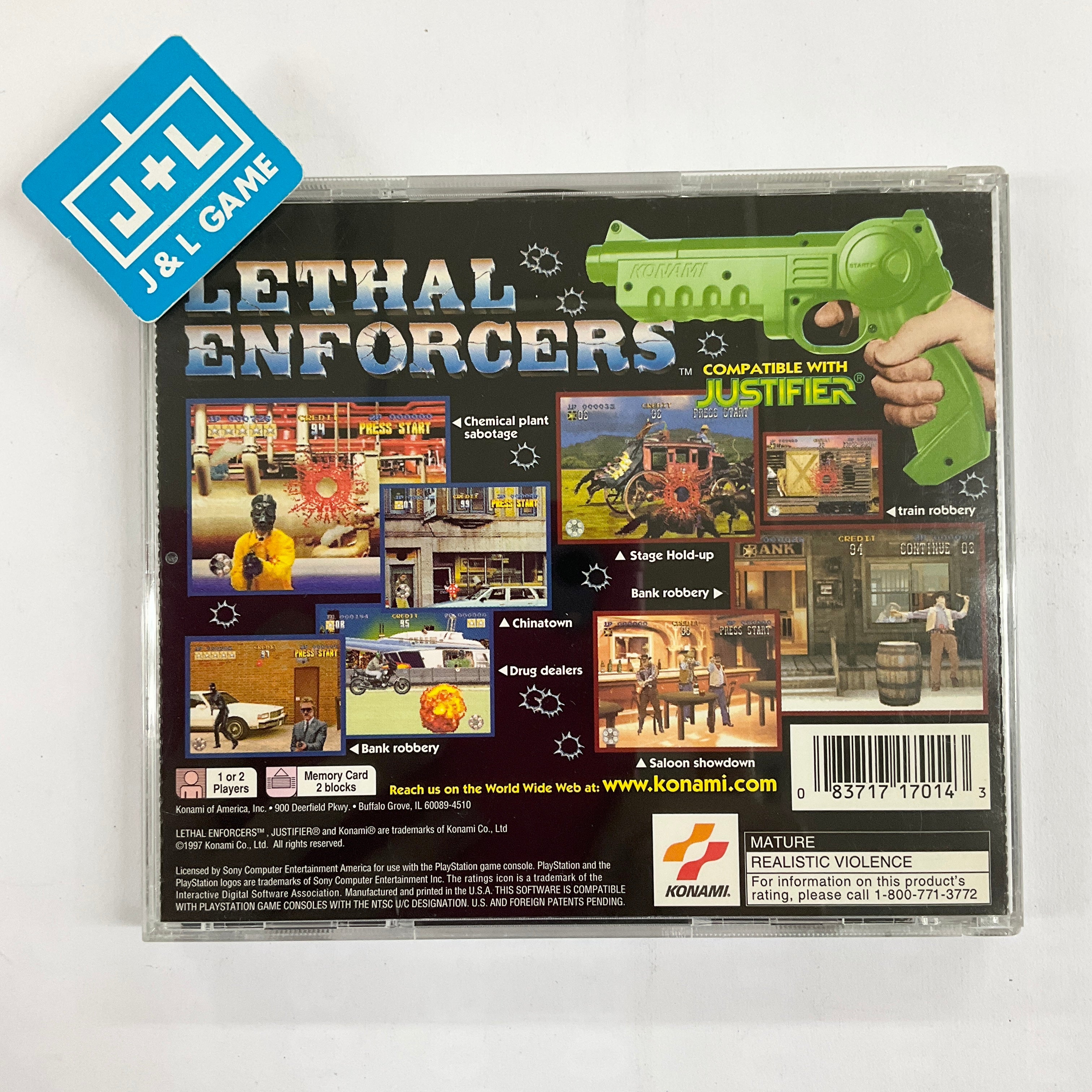 Lethal Enforcers I & II - (PS1) PlayStation 1 [Pre-Owned] Video Games Konami   