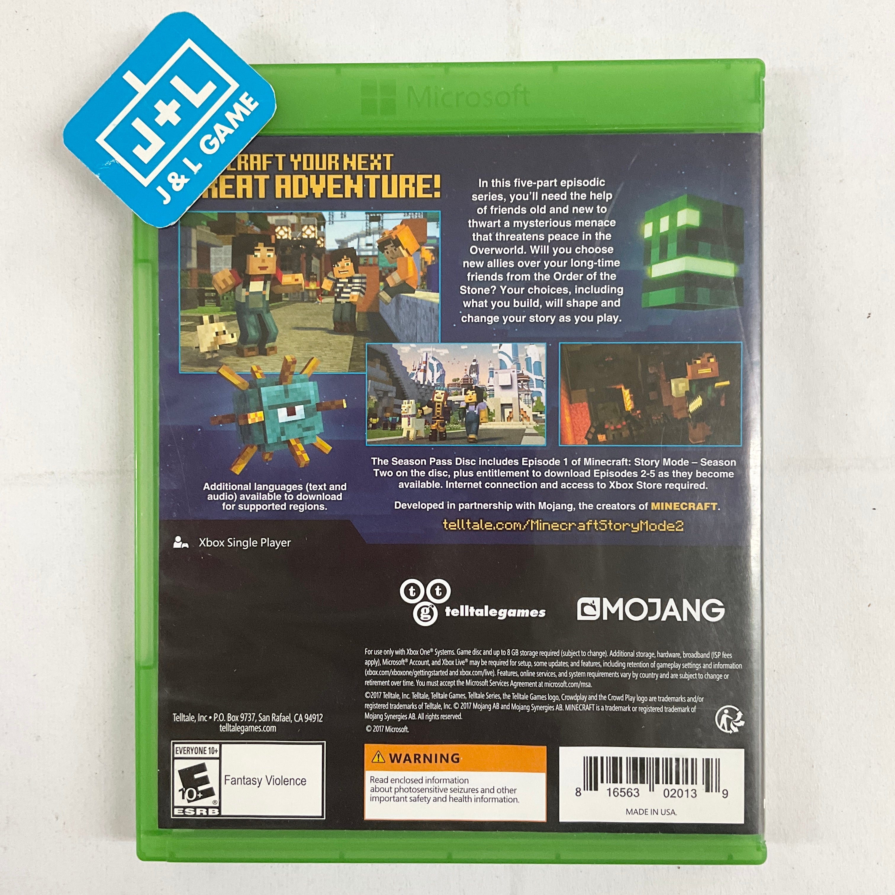 Minecraft: Story Mode - Season Two: The Telltale Series - (XB1) Xbox One [Pre-Owned] Video Games Telltale Games   
