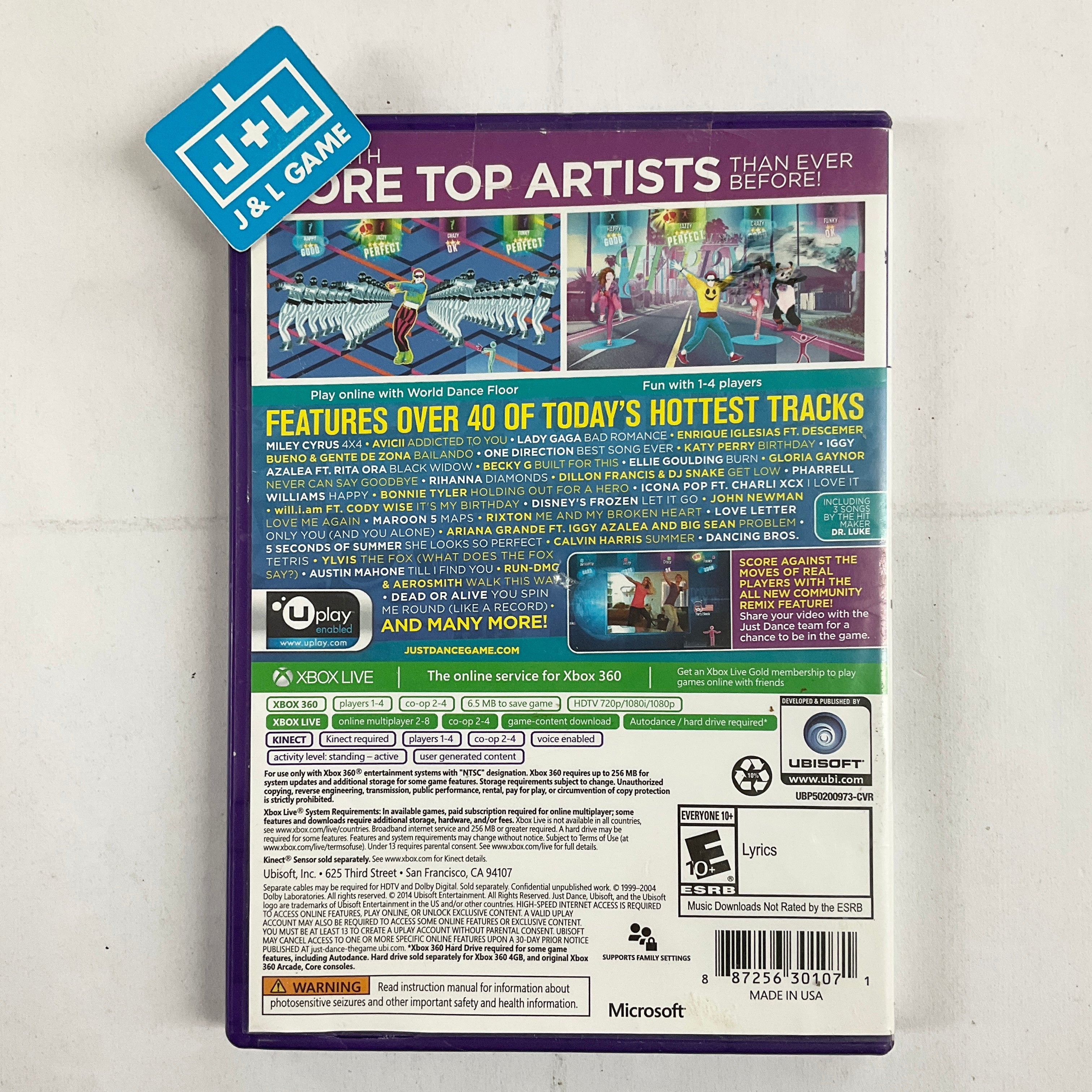 Just Dance 2015 (Kinect Required) - Xbox 360 [Pre-Owned] Video Games Ubisoft   